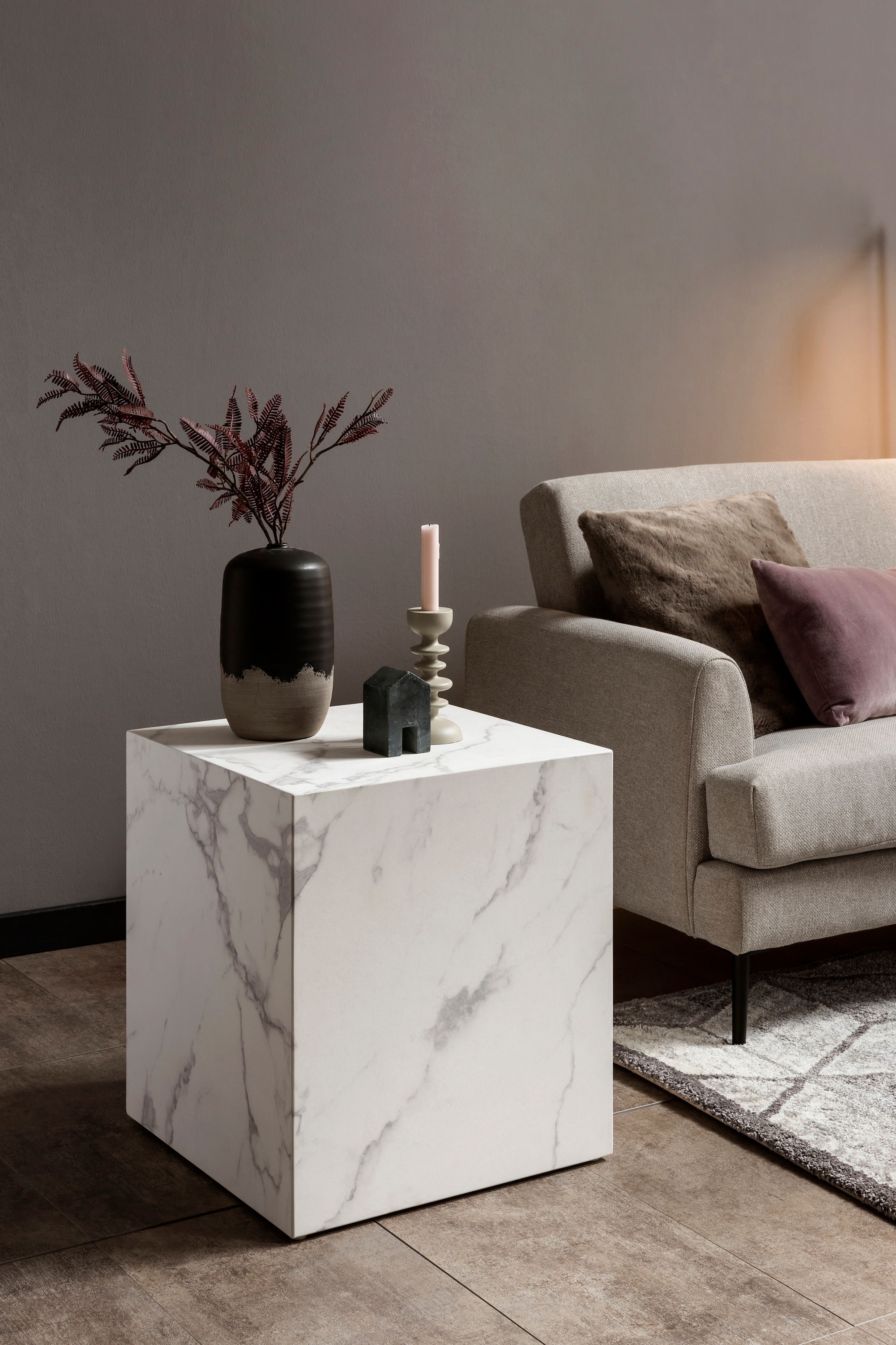 SalesFever Beistelltisch »Design-Tisch für jeden Raum« Quadratisch, 45x45 c günstig online kaufen