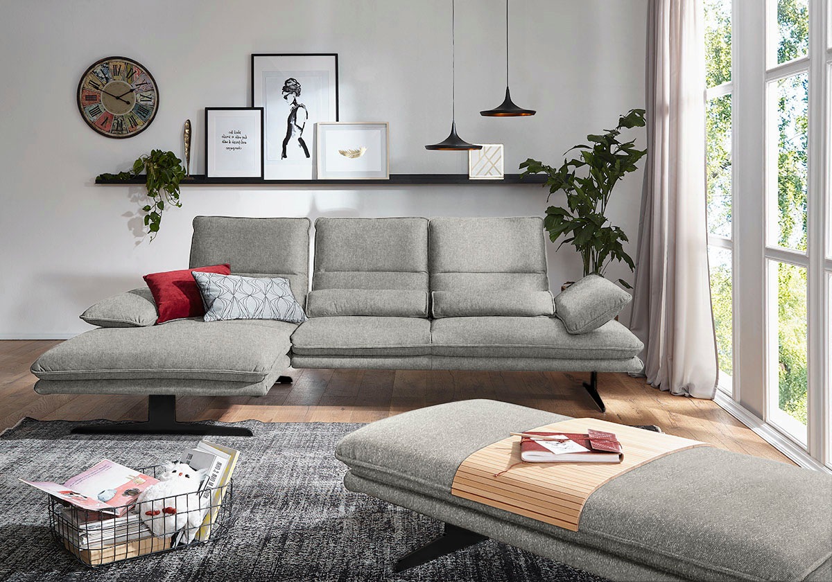 W.SCHILLIG Ecksofa »broadway, Designsofa mit tollem Sitzkomfort«, Sitztiefe günstig online kaufen