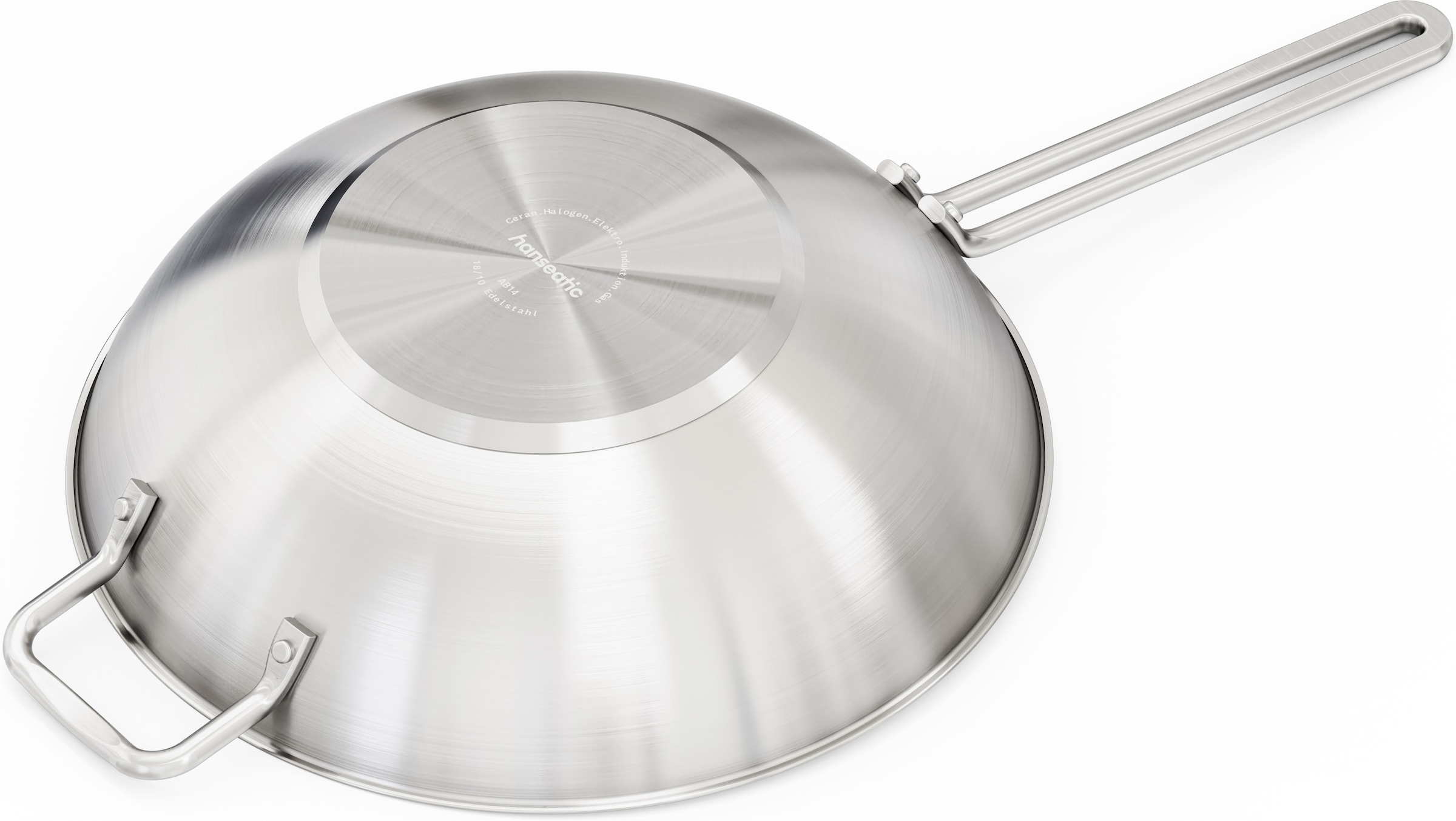 Hanseatic Wok »DAILY, Ø ca. 32 cm, mit Antihaftbeschichtung« Edelstahl 18/10 1 tlg. für alle Herdarten, Induktion