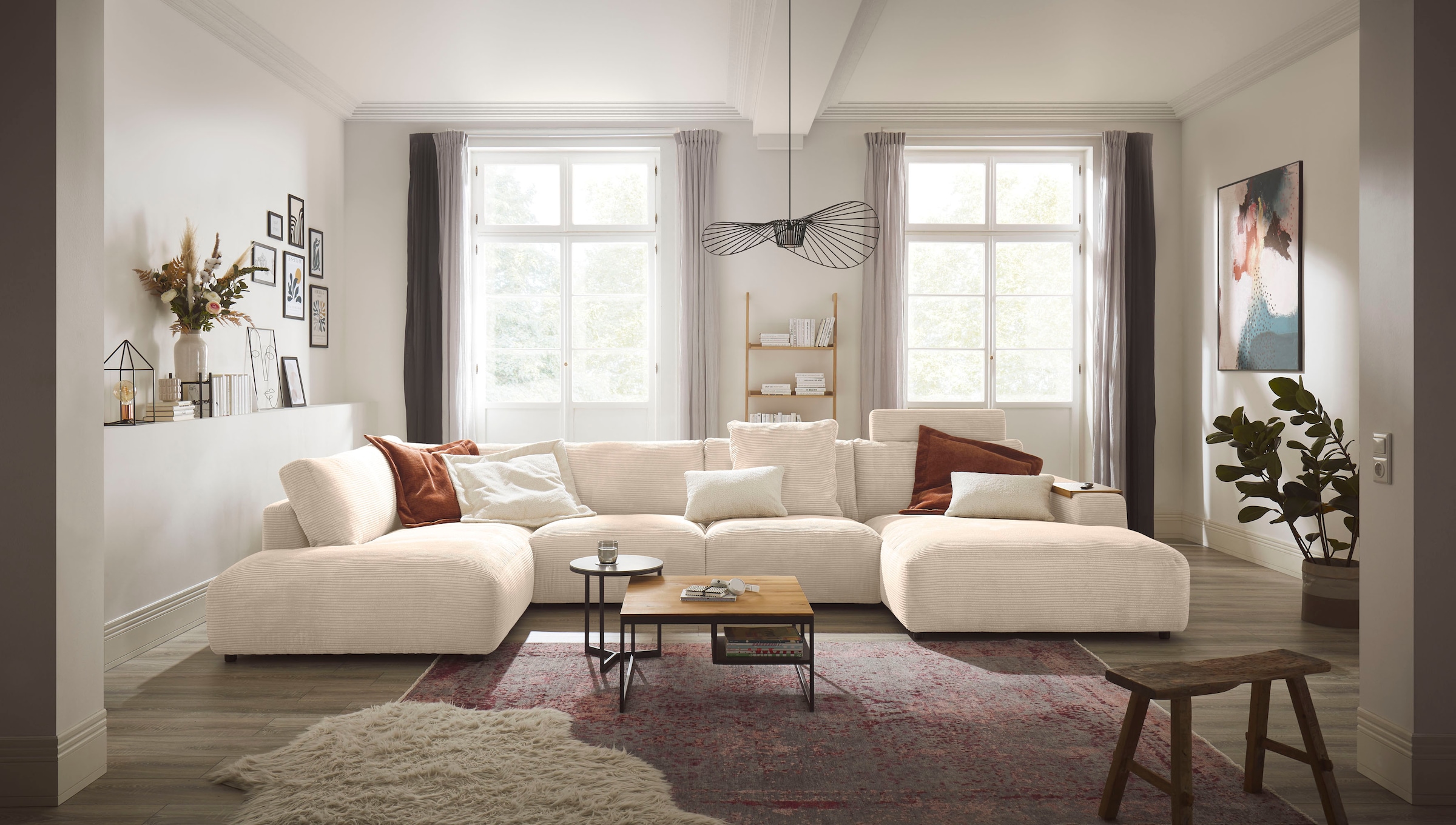 Musterring Wohnlandschaft »Lucia U-Form«, Verschiedene Farben, inkl. Kopfstütze, Gesamtbreite 434 cm