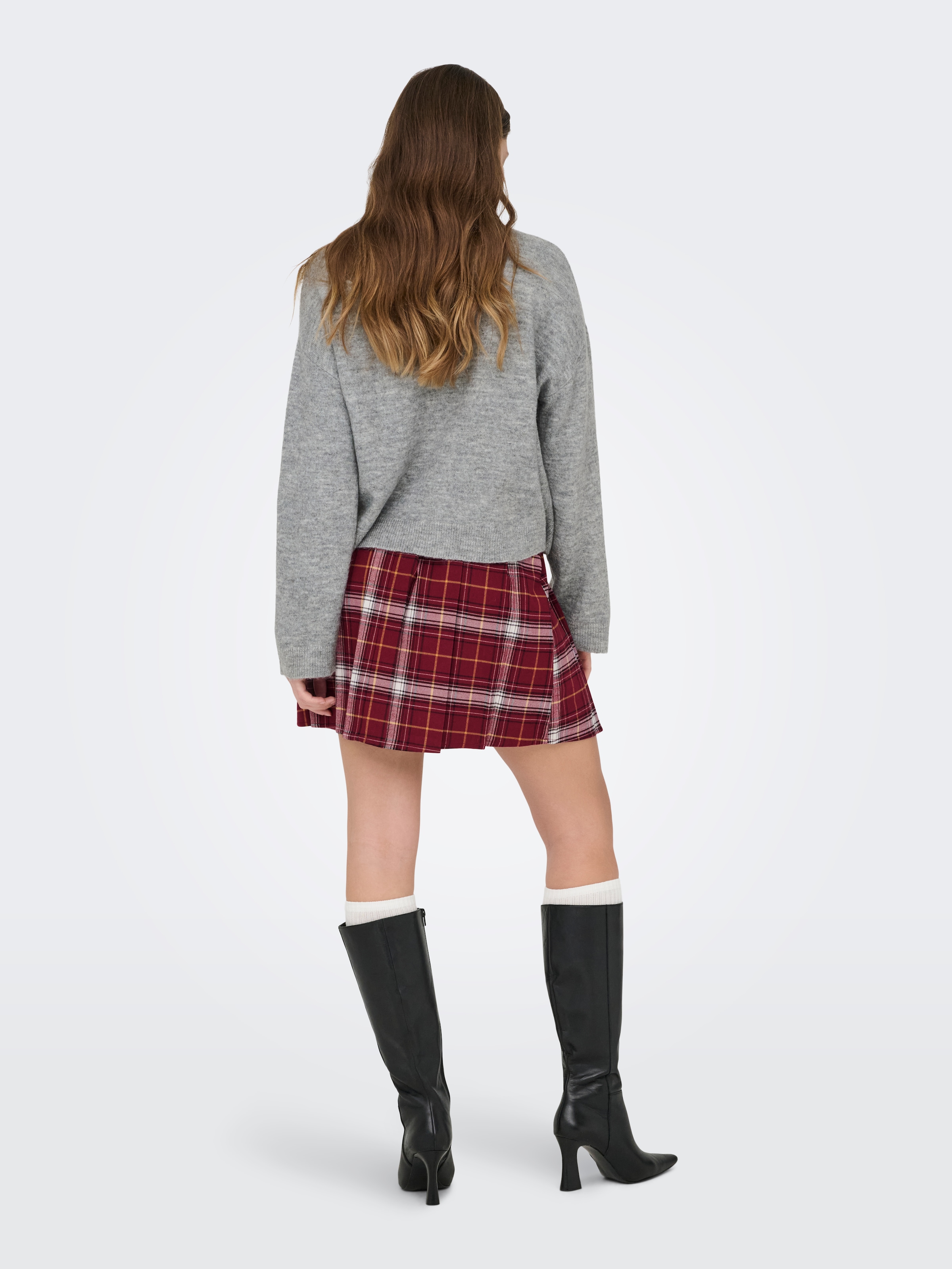 ONLY Rundhalspullover »ONLSIMONI L/S O-NECK PULLOVER KNT NOOS« Materialmix, regular fit