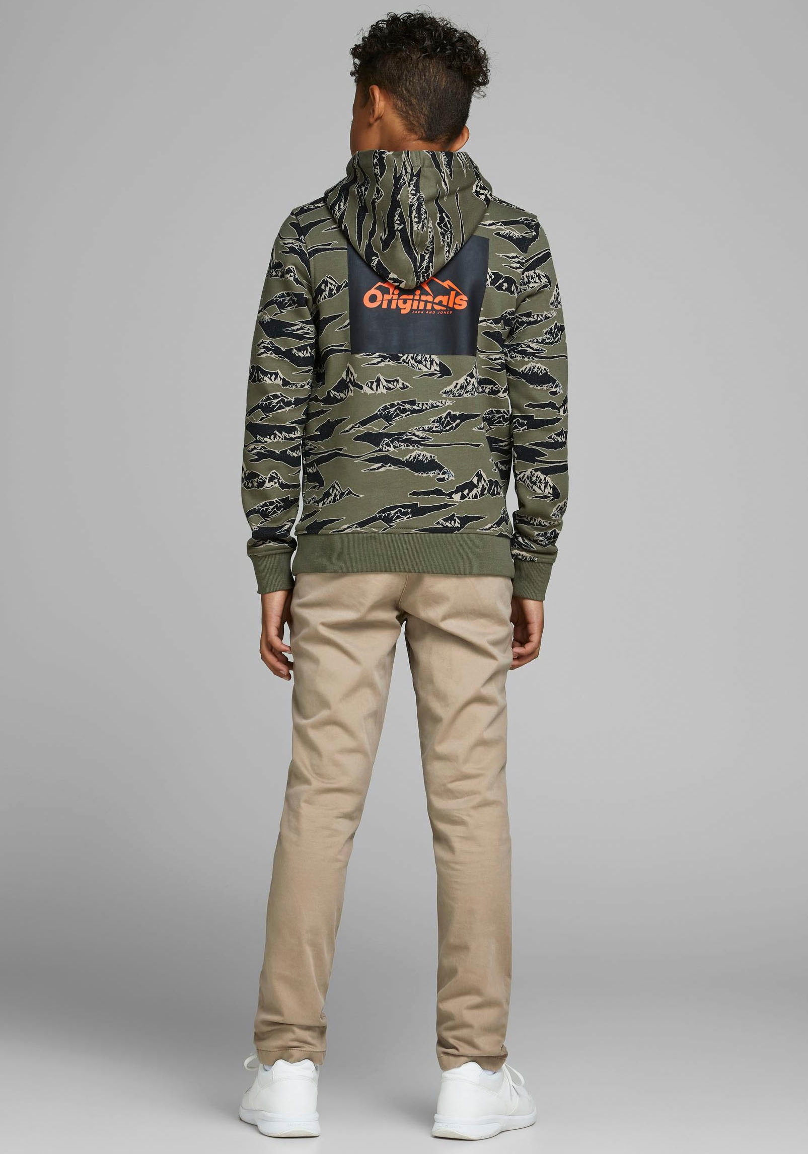 Jack & Jones Junior Chinos »JPSTMARCO bequem, elastisch, pflegeleicht«  unifarben, modisch, slim fit, Web