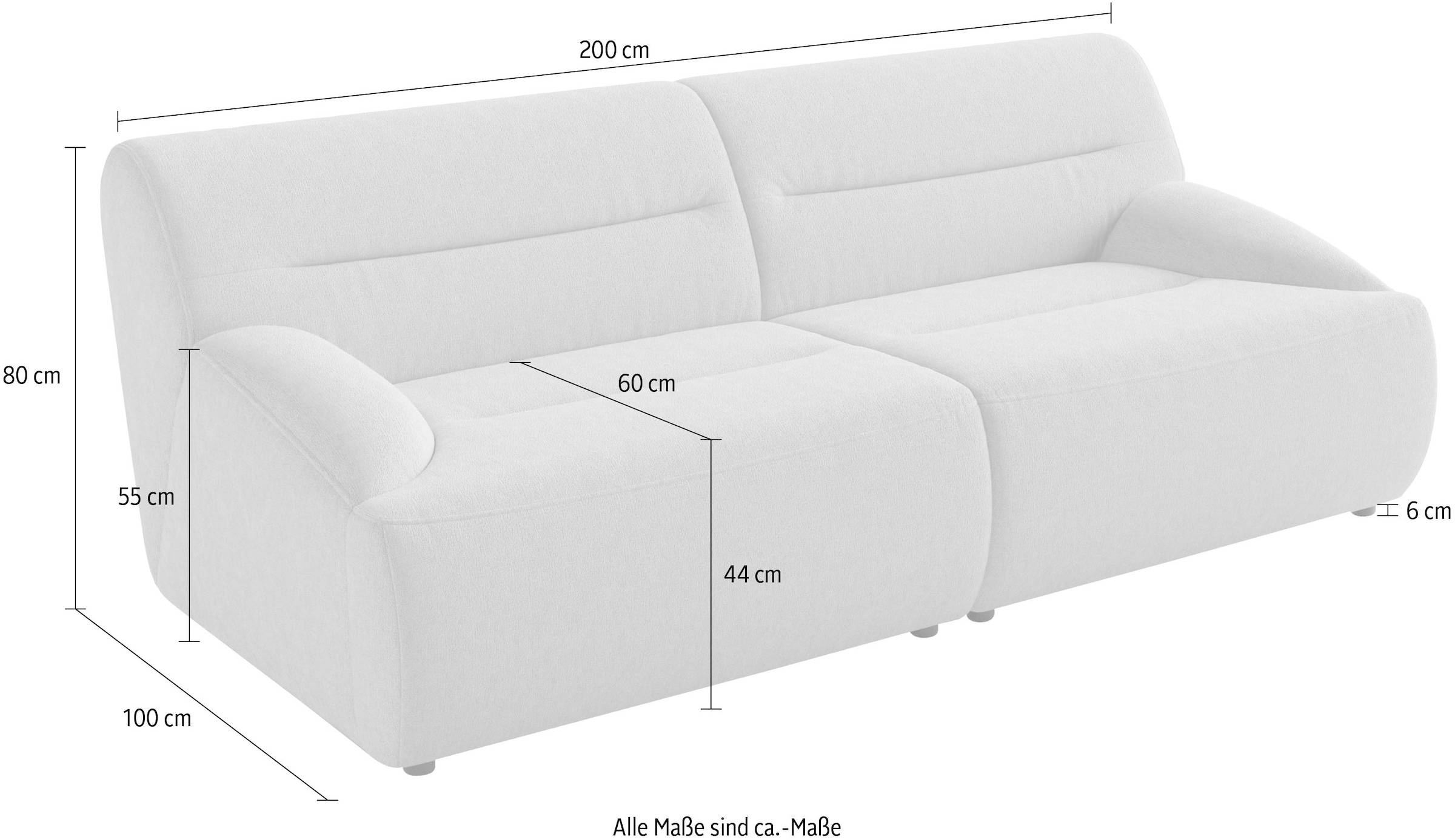 sit&more Big-Sofa »Scrabble« Modernes Design in verschiedenen Stoffarten