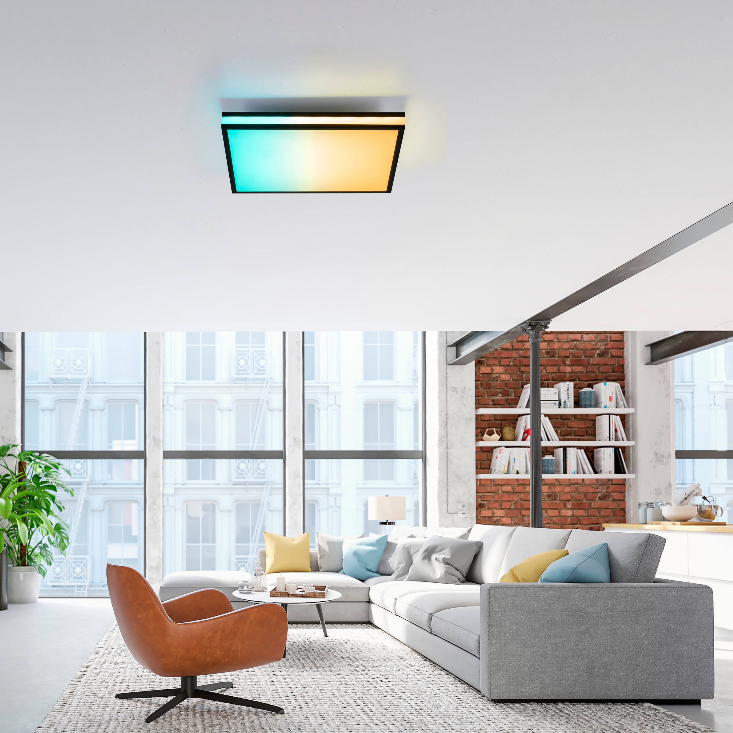 JUST LIGHT Deckenleuchte »MARIO«, 1 flammig, Leuchtmittel LED-Board   LED f günstig online kaufen