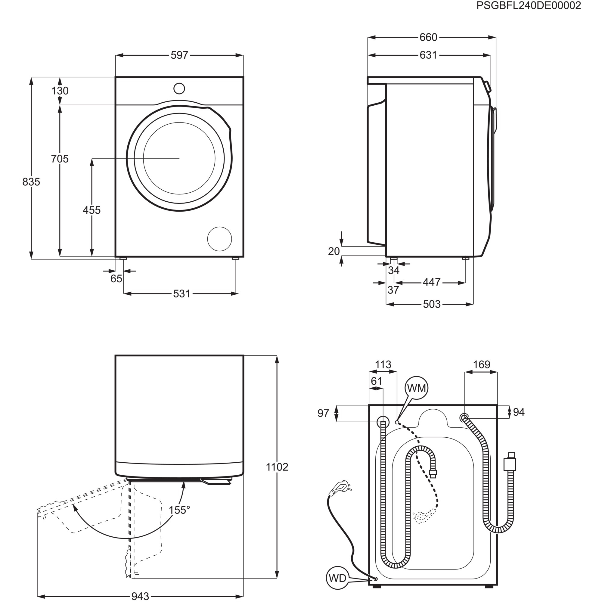 AEG Waschtrockner »LWR8D80610«, 8000, Auto Dose - automatische Waschmitteldosierung