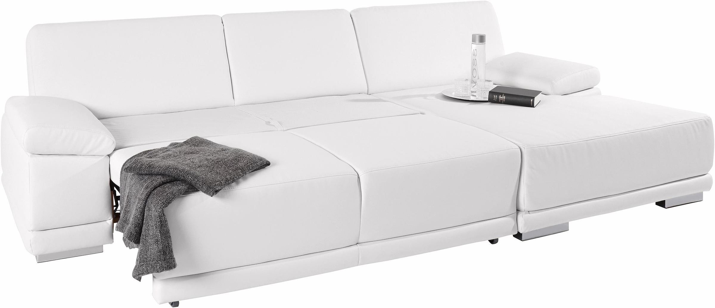 sit&more Ecksofa »Coria L-Form«, mit XL-Recamiere, wahlweise mit Bettfunktion