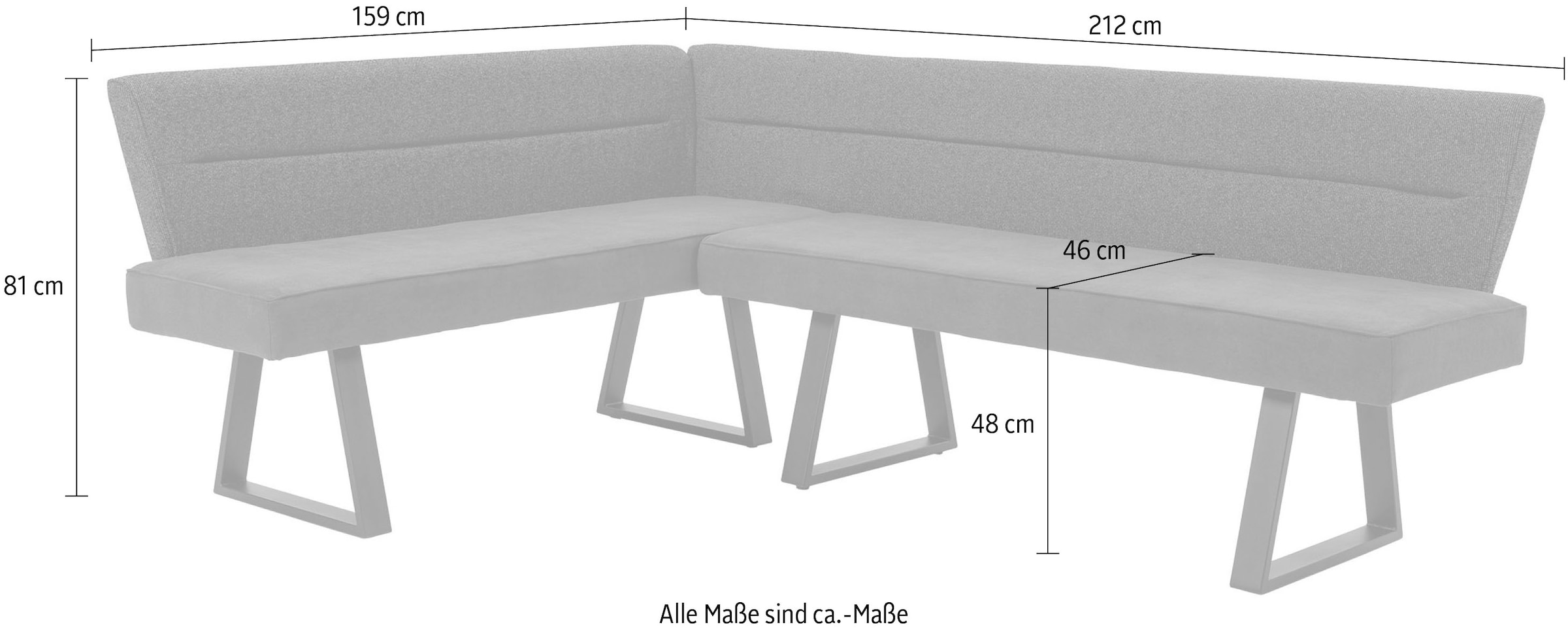Duo Collection Eckbankgruppe »Eckbankgruppe Alena & Marga & Nala« Set, 5 tlg. tlg. Taschenfederkern
