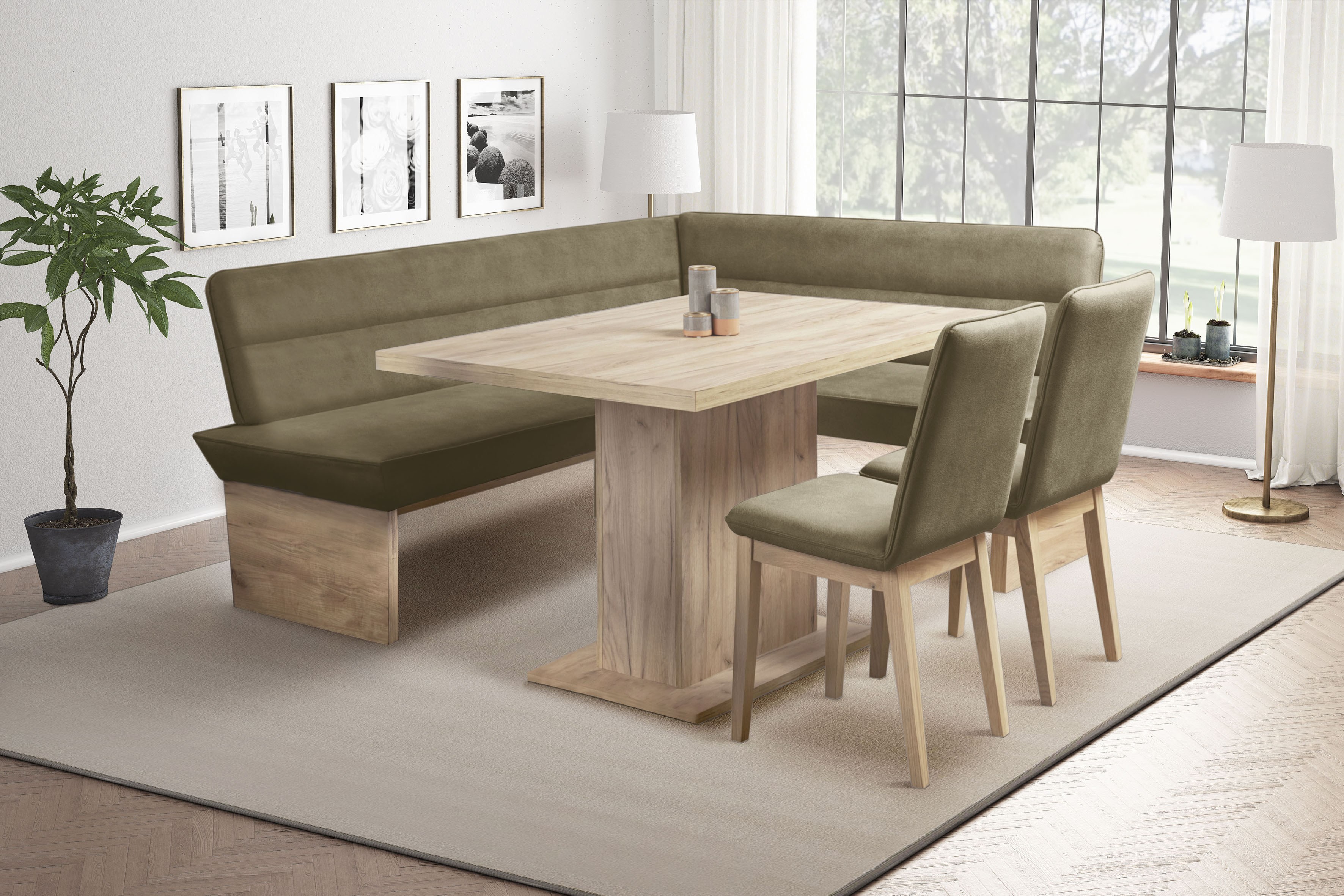 Home affaire Eckbankgruppe »Beluna + Cross Essecke Sitzgruppe Eckbank Küche günstig online kaufen