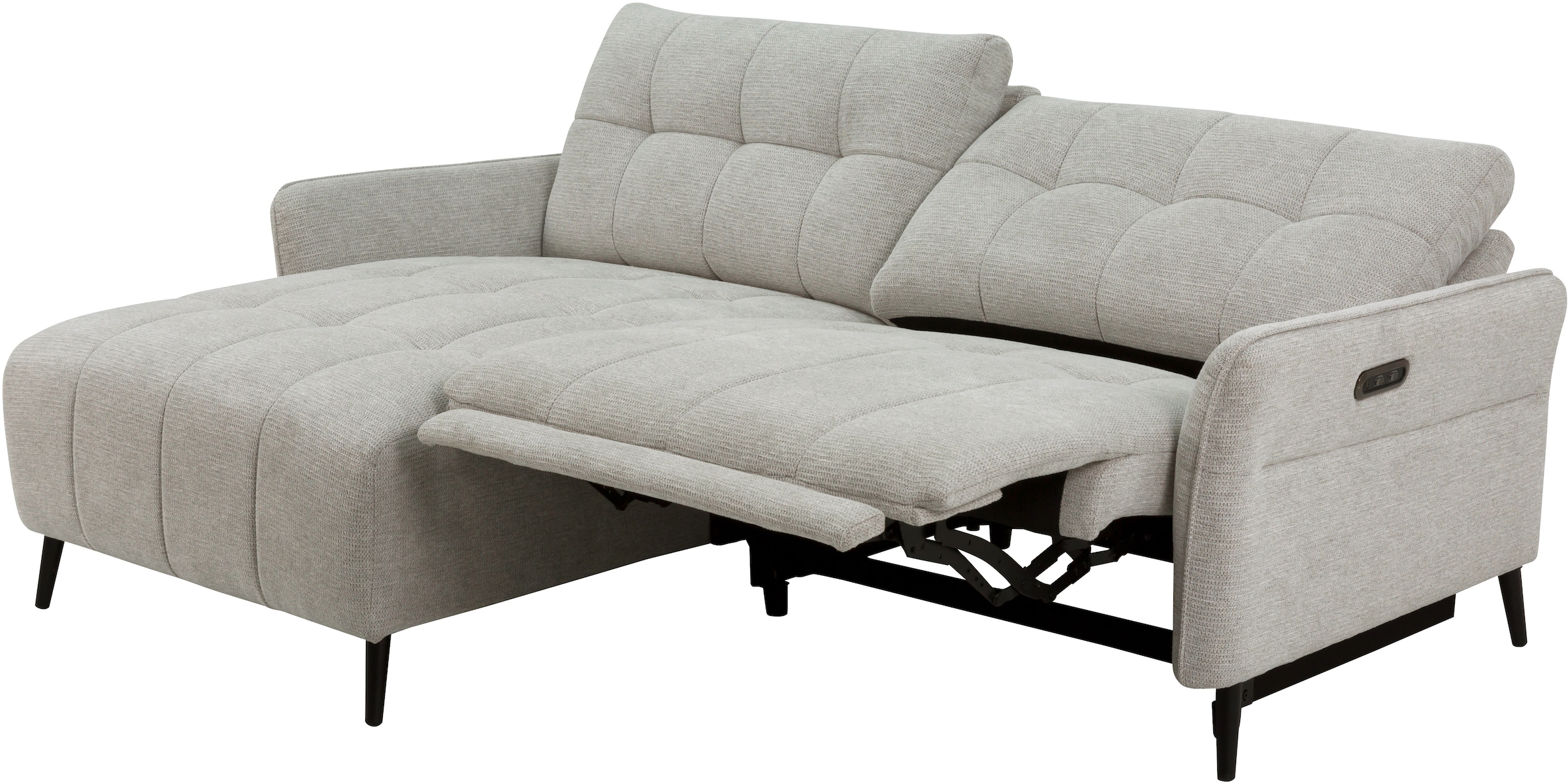 INOSIGN Ecksofa »DENIO 3-Sitzer, L-Form (Breite 209cm), elektr. Relaxfunktion, USB-A/C«, Liegefunktion durch Recliner, Federkernpolsterung