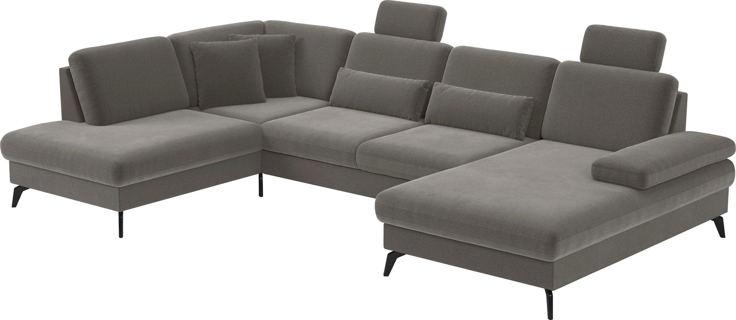 sit&more Wohnlandschaft »Morris U-Form, inkl. Sitztiefenverstellung«, wahlweise mit Armteilverstellung, Bettfunktion & Bettkasten