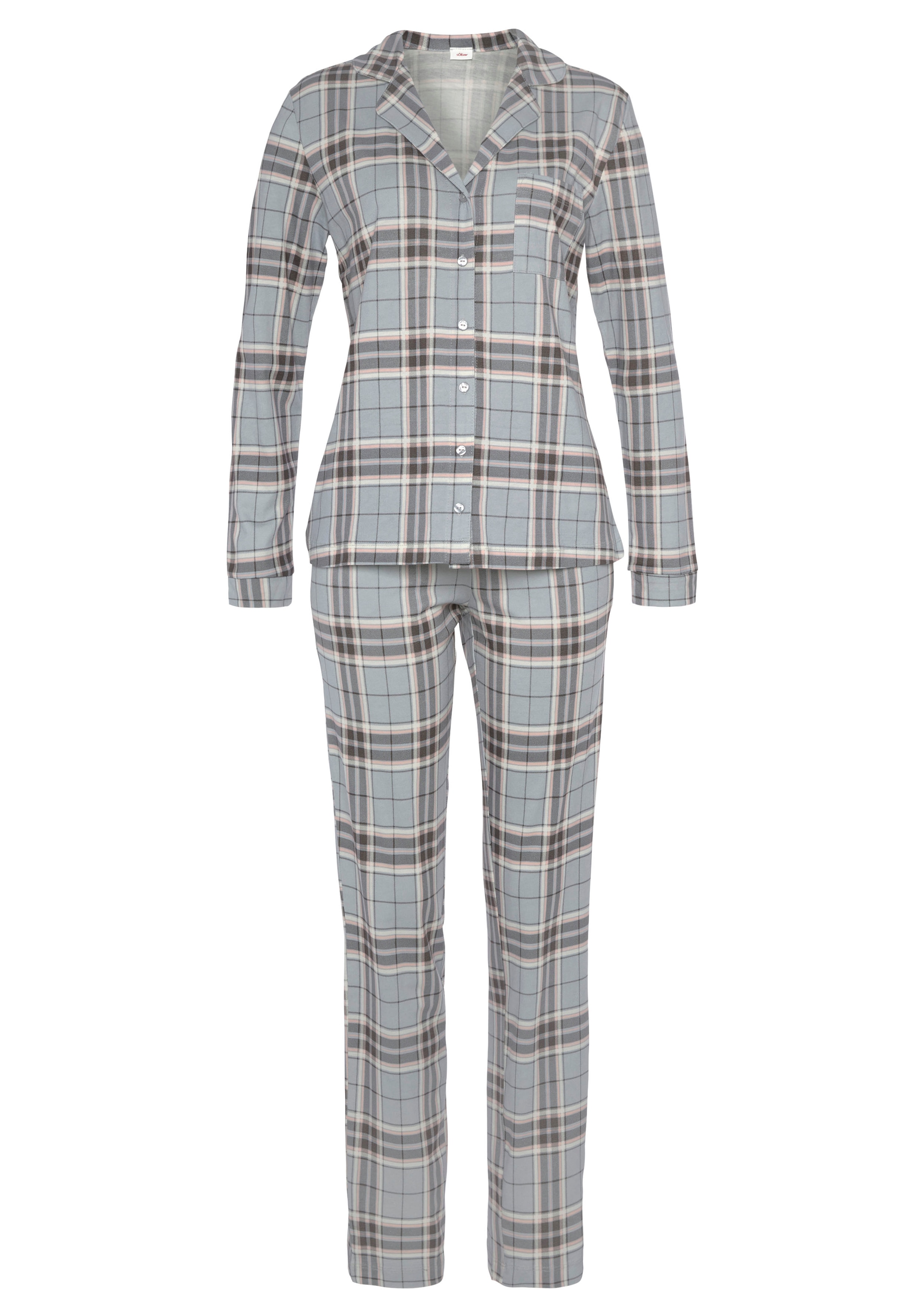 online s.Oliver mit (2 Pyjama, schönem bestellen Muster tlg.),