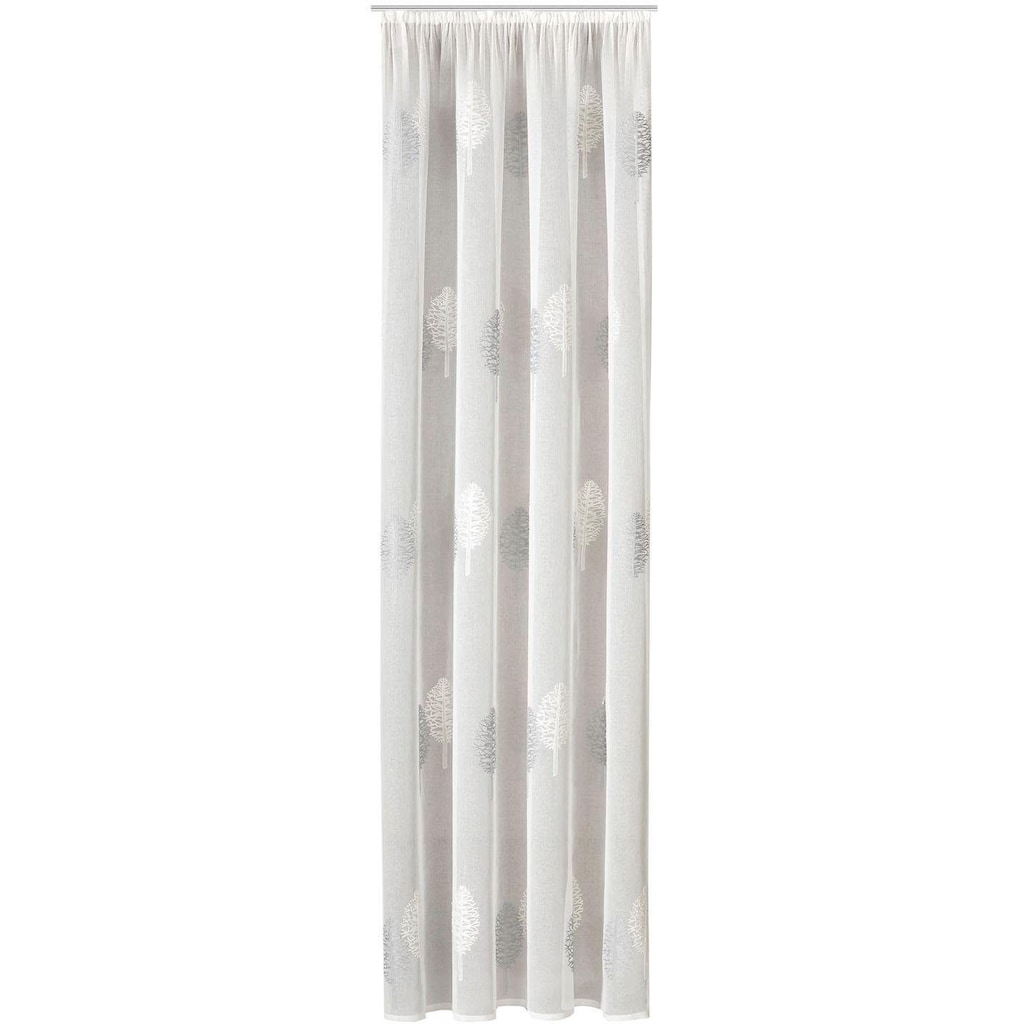Gerster Vorhang »Egil«, (1 St.), HxB: 235x140, Schlaufenschal mit Kräuselband bestickt