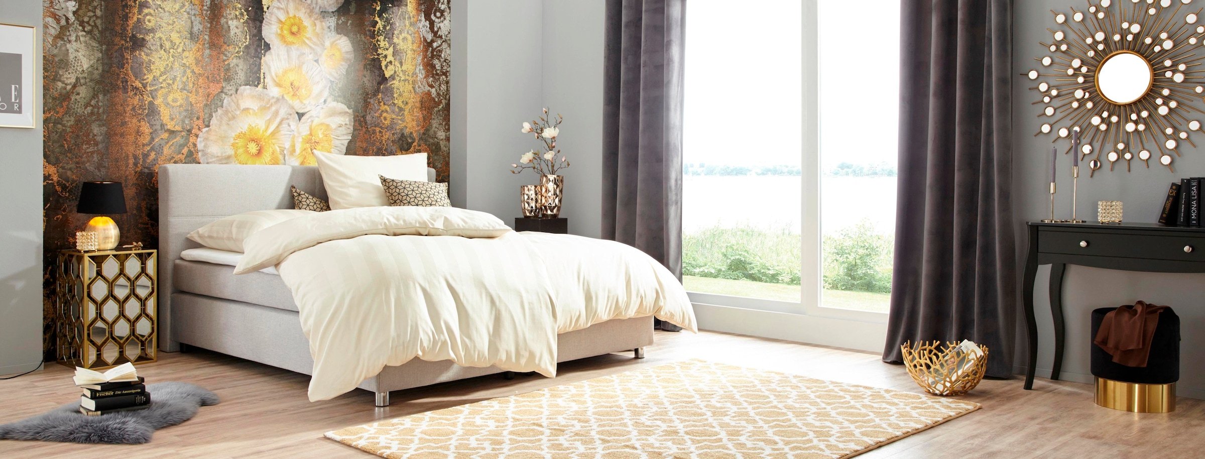 Komar Fototapete »Serafina - Größe 368 x 254 cm« bedruckt glatt Wohnzimmer, Schlafzimmer