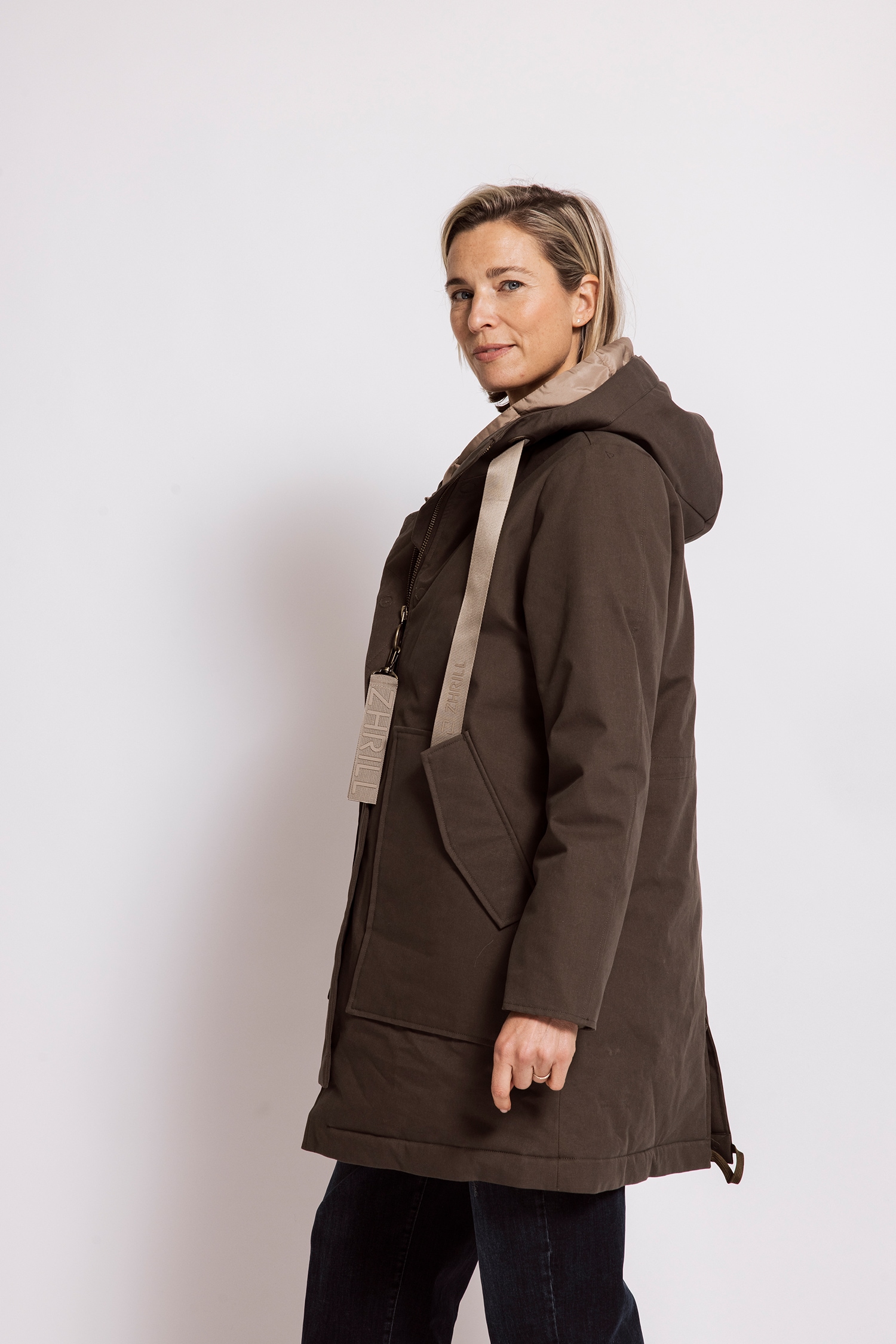 Zhrill Parka »ISOKE« ohne Kapuze mit Kapuze / Casual Passform, aus Baumwollmischung und Lyocell