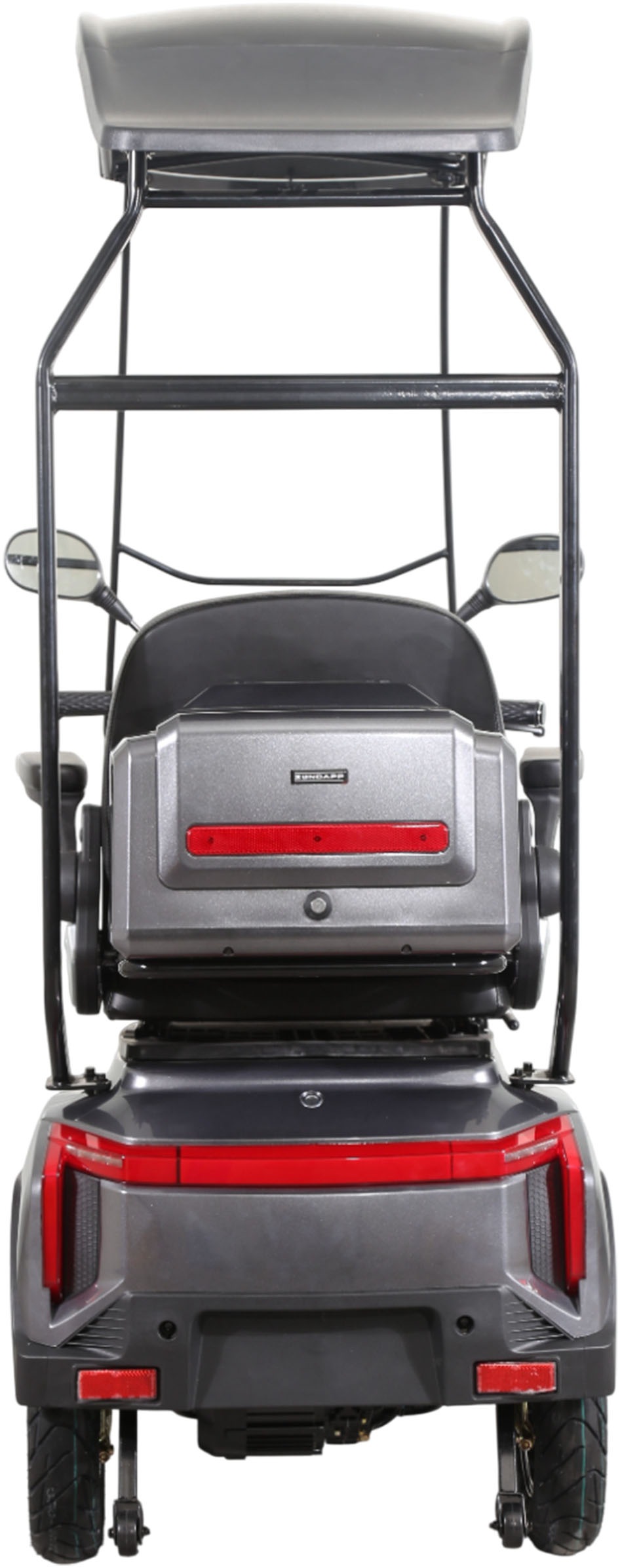 Zündapp Elektromobil »Zündapp Volt 1000W 20 km/h inkl. Topcase und Dach dunkelgrau«, Topcase, Dach
