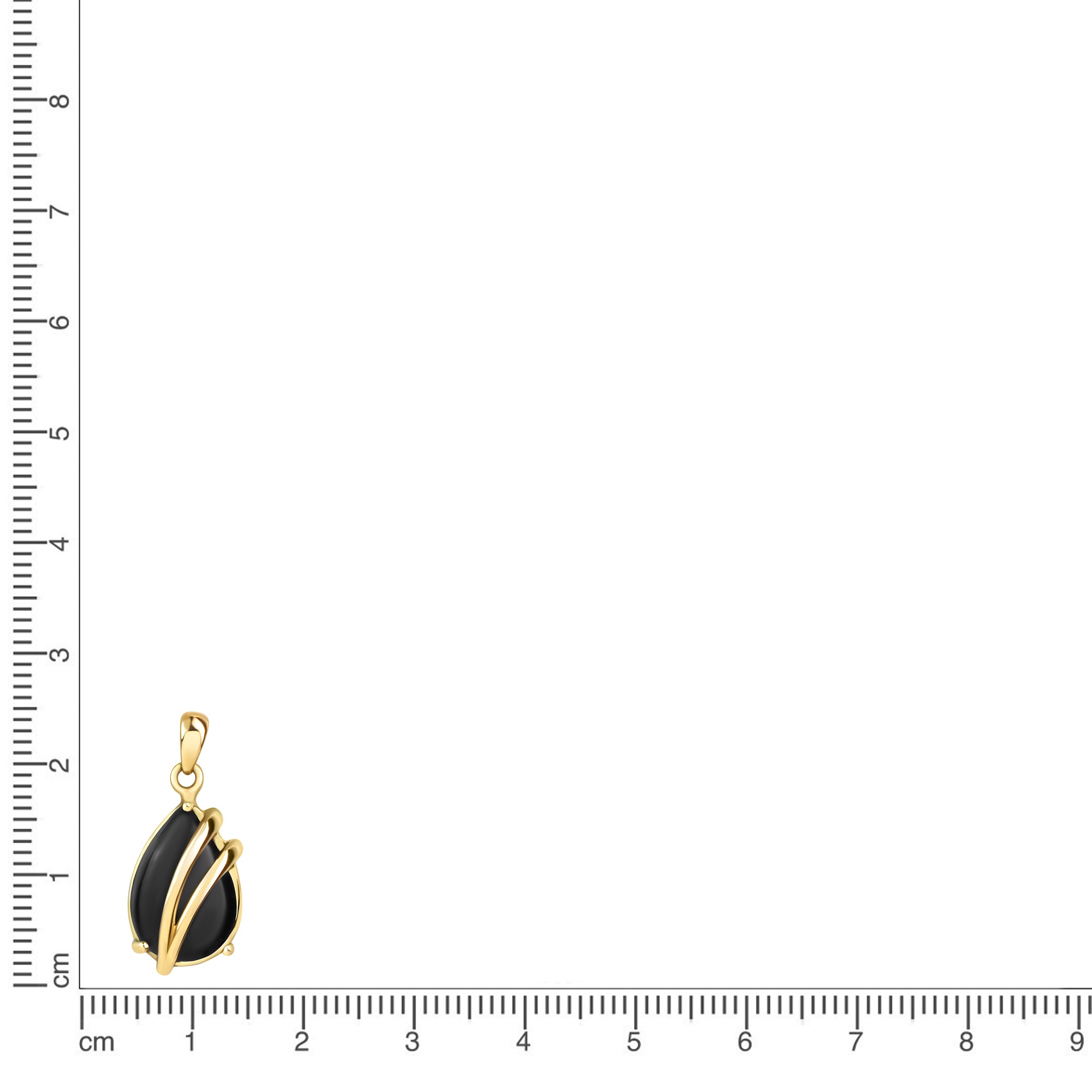 Vivance Kettenanhänger »375/- Gelbgold glanz Onyx«