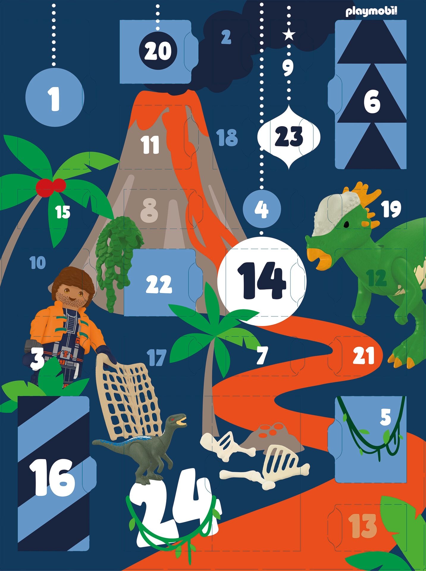 Playmobil® Spielzeug-Adventskalender »Spielbausteine, Dino-Expedition (72225), Dinos« ab 4 Jahren Made in Europe