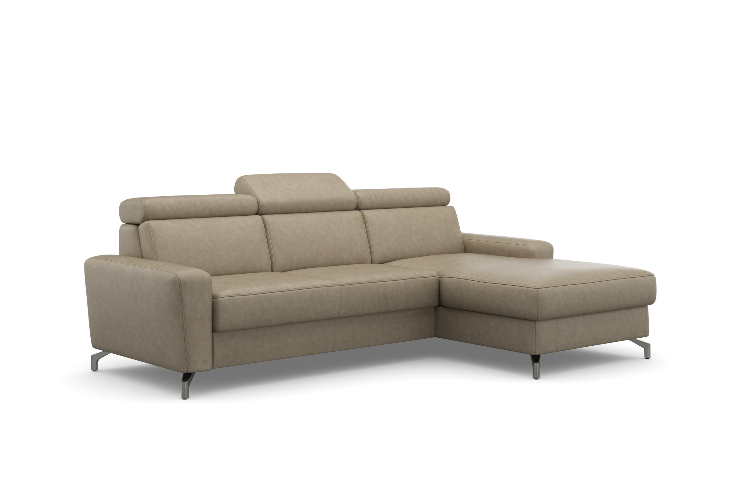 sit&more Ecksofa »Scarlett L-Form«, inklusive Kopfteilverstellung, wahlweise mit Bettfunktion, Bettkasten