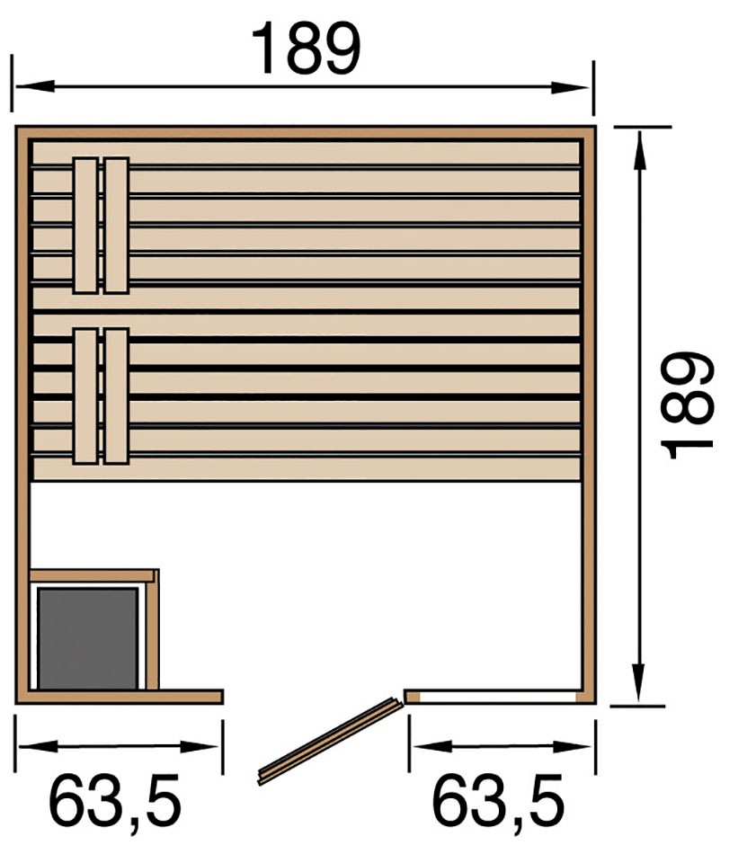 weka Sauna »Valida« Set,  9 kW-Ofen mit integrierter Steuerung