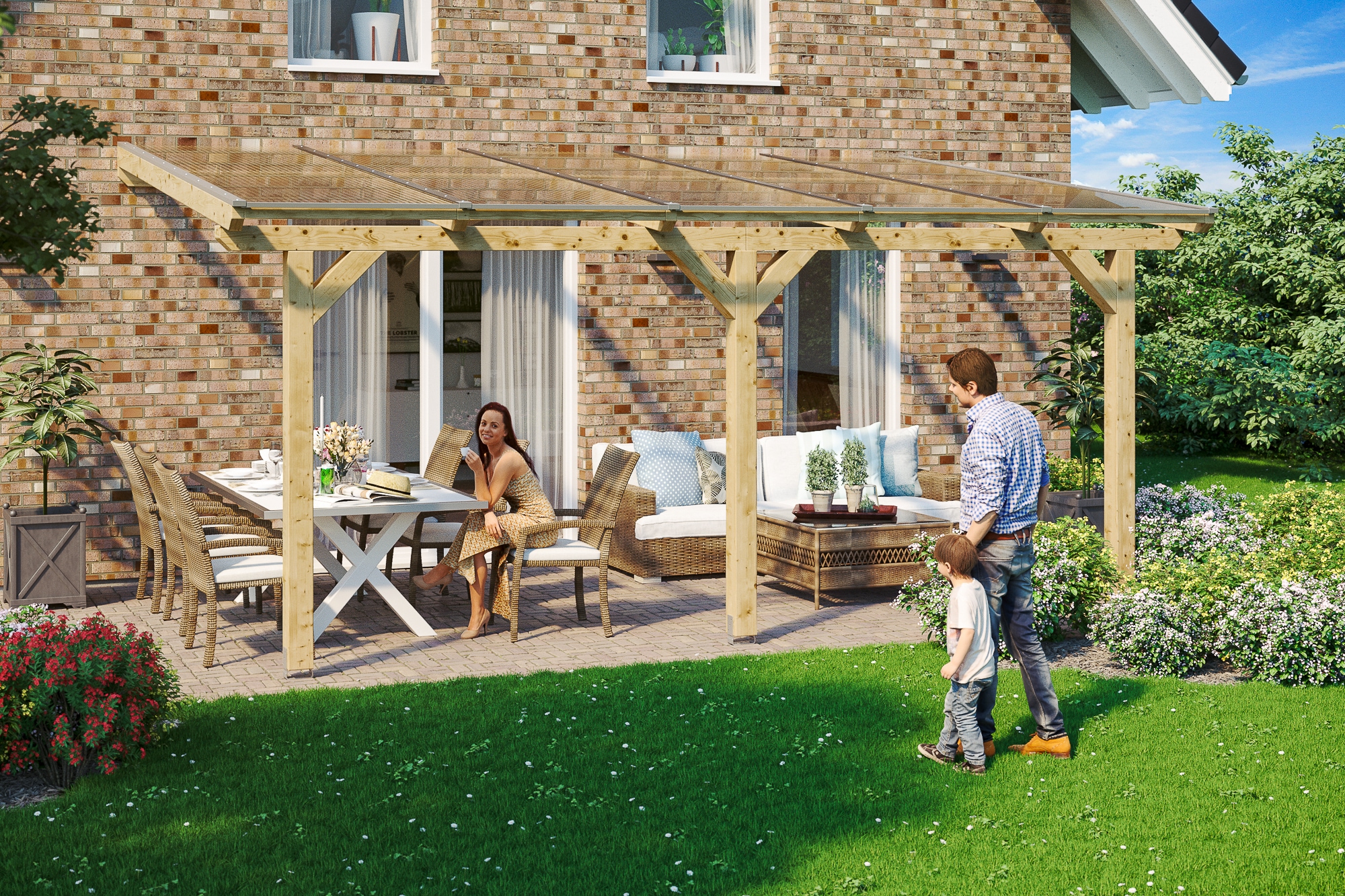 Skanholz Terrassendach »Andria« Leimholz