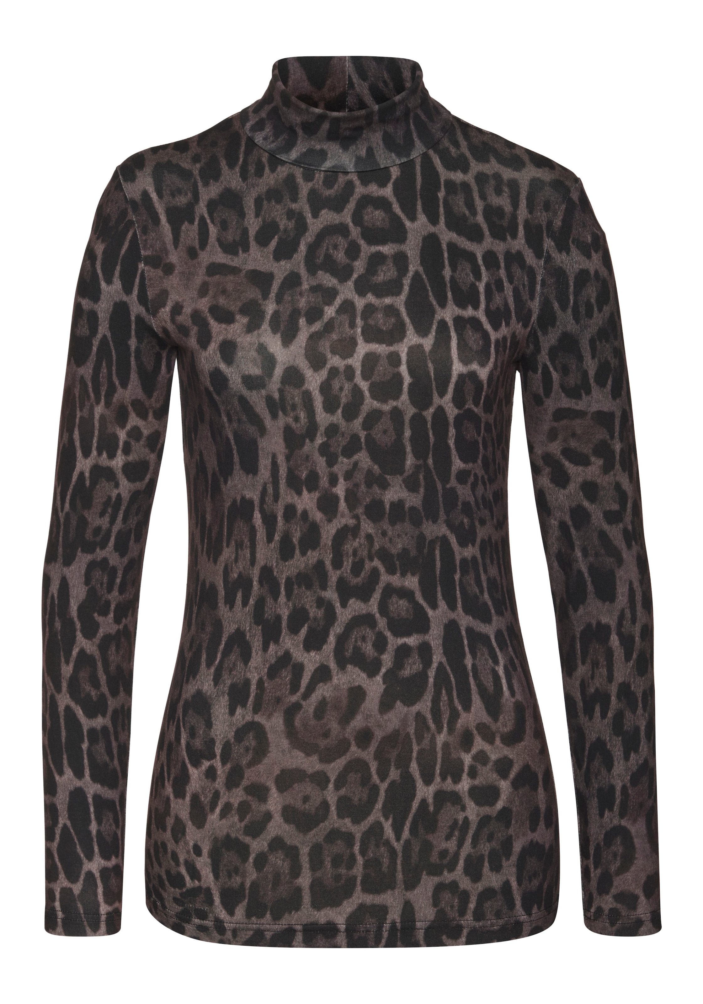 LASCANA Rollkragenshirt, mit Animalprint