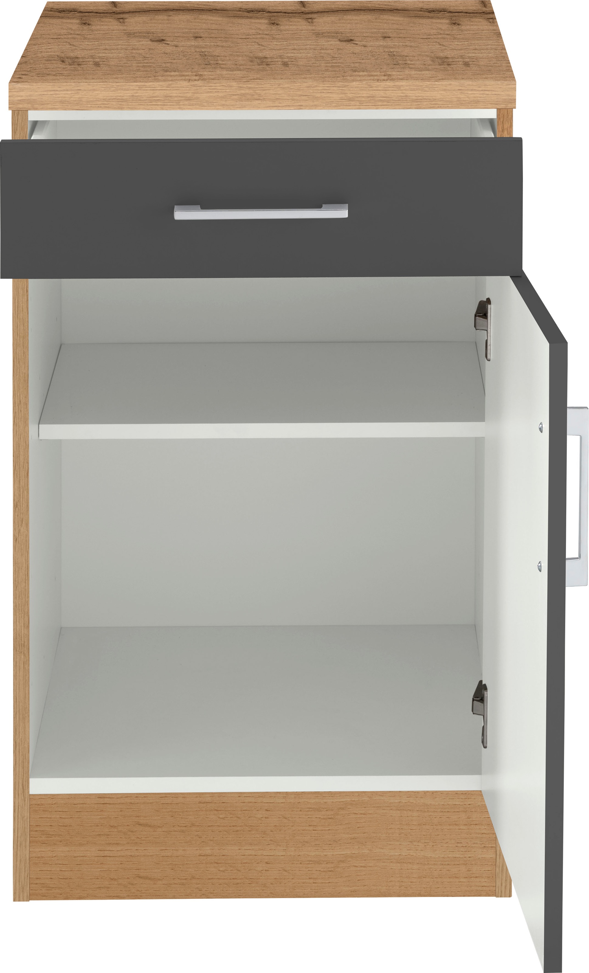 KOCHSTATION Unterschrank »KS-Colmar«, 50 cm, mit Metallgriff, für viel Stauraum