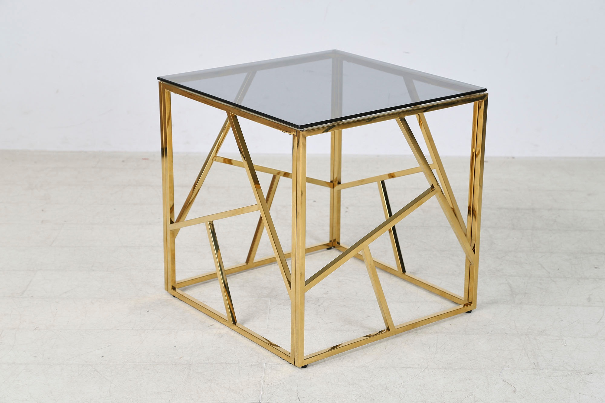 SalesFever Beistelltisch »Design-Beistelltisch fürs Wohnzimmer« Edelstahlge günstig online kaufen