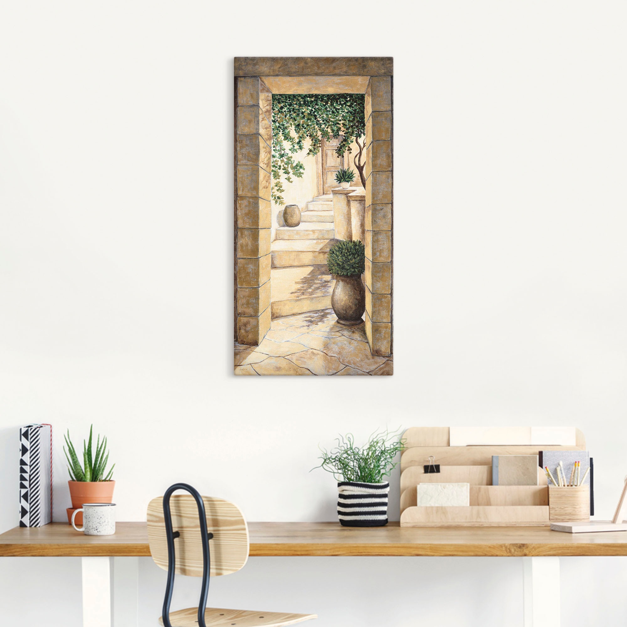 Artland Wandbild »Eingang - Fresco«, Fenster & Türen, (1 St.), als Alubild, Outdoorbild, Leinwandbild, Poster, Wandaufkleber