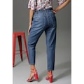 Aniston CASUAL Loose-fit-Jeans, high waist mit bequemen Gummizugbund, Paperbag-Jeans