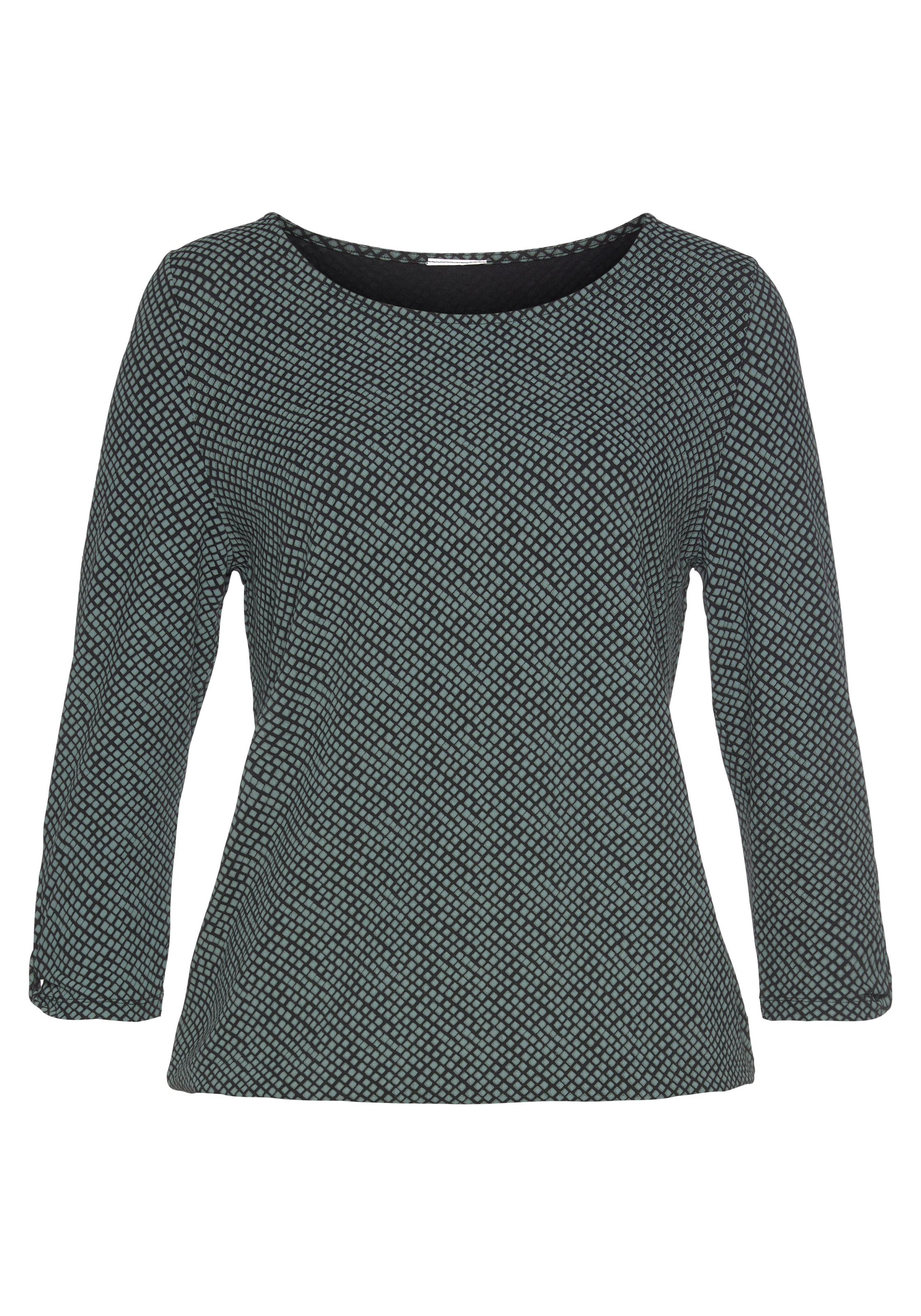LASCANA 3/4-Arm-Shirt »mit kleinem Cut-Out am Ärmelsaum«, aus weichem Viskose-Stretch
