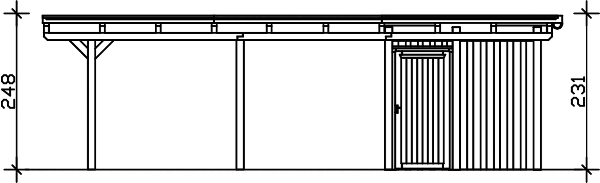 Skanholz Doppelcarport »Emsland«, Holz, 550 cm, Anthrazit