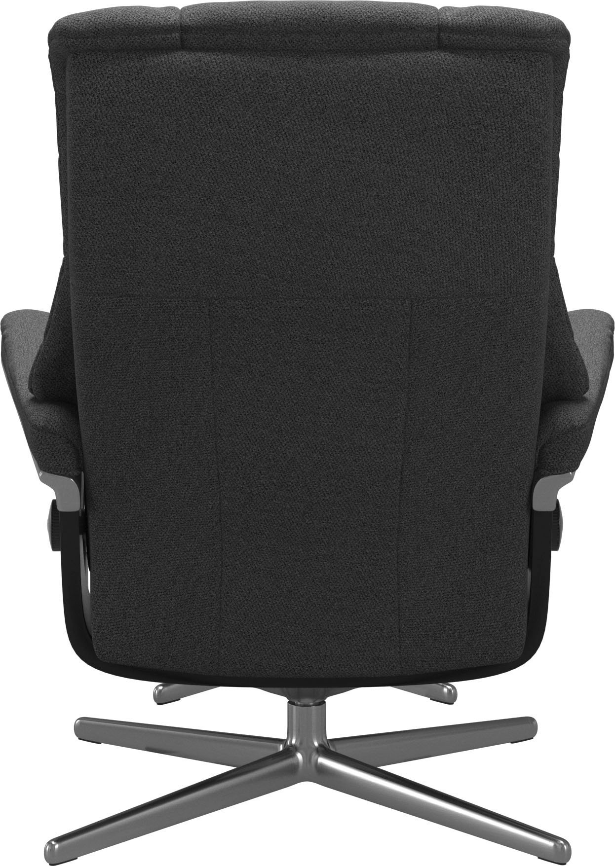 Stressless® Relaxsessel »Mayfair«, (Set, Relaxsessel mit Hocker), mit Hocker, mit Cross Base, Größe S, M & L, Holzakzent Schwarz