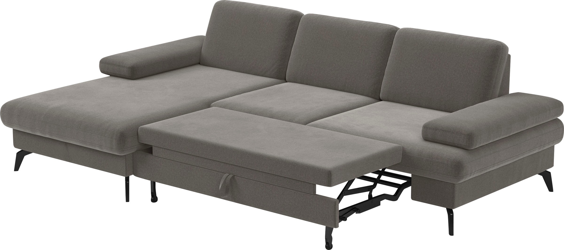 sit&more Ecksofa »Morris L-Form, inkl. Sitztiefenverstellung«, wahlweise mit Armteilverstellung, Bettfunktion & Bettkasten