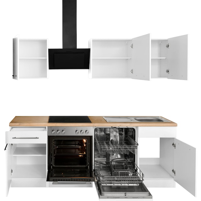 wiho Küchen Küchenzeile »Unna«, mit E-Geräten, Breite 220 cm auf Raten  bestellen