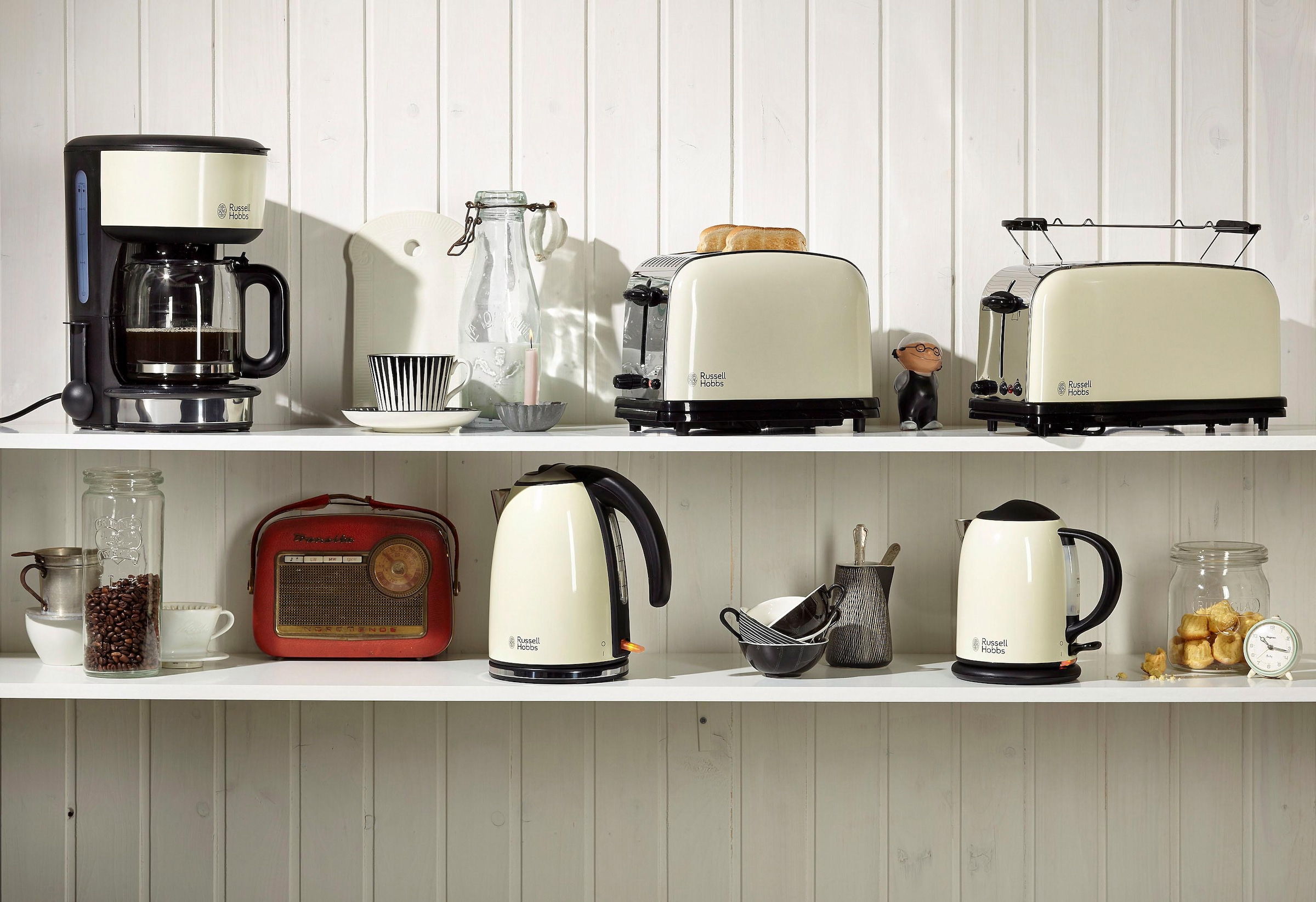 RUSSELL HOBBS Toaster W kurze Classic auf Cream kaufen 23334-56«, 2 Schlitze, Plus+ Raten »Colours 1670