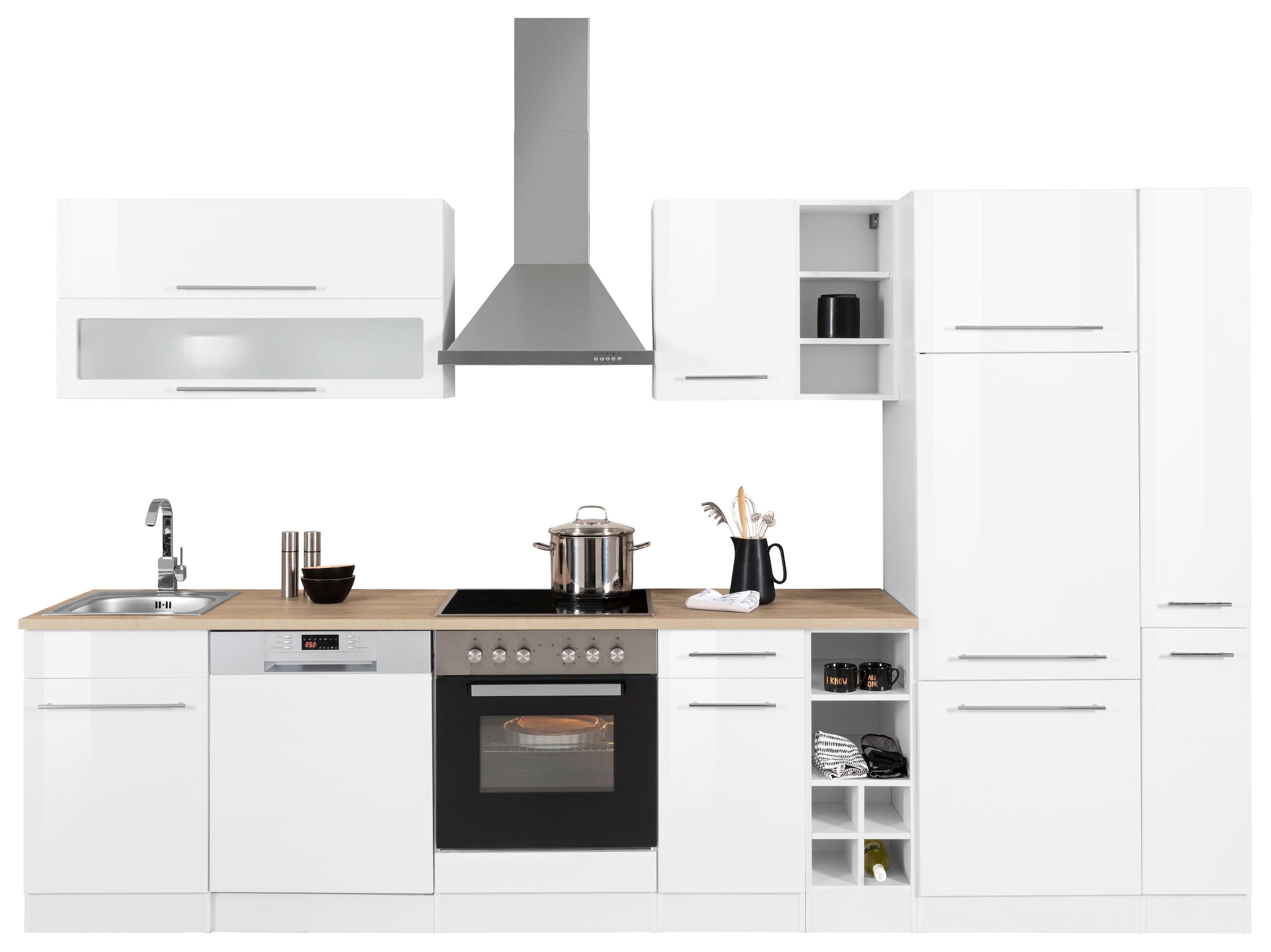 KOCHSTATION Küchenzeile »KS-Eton«, mit E-Geräten, Breite 330 cm günstig online kaufen