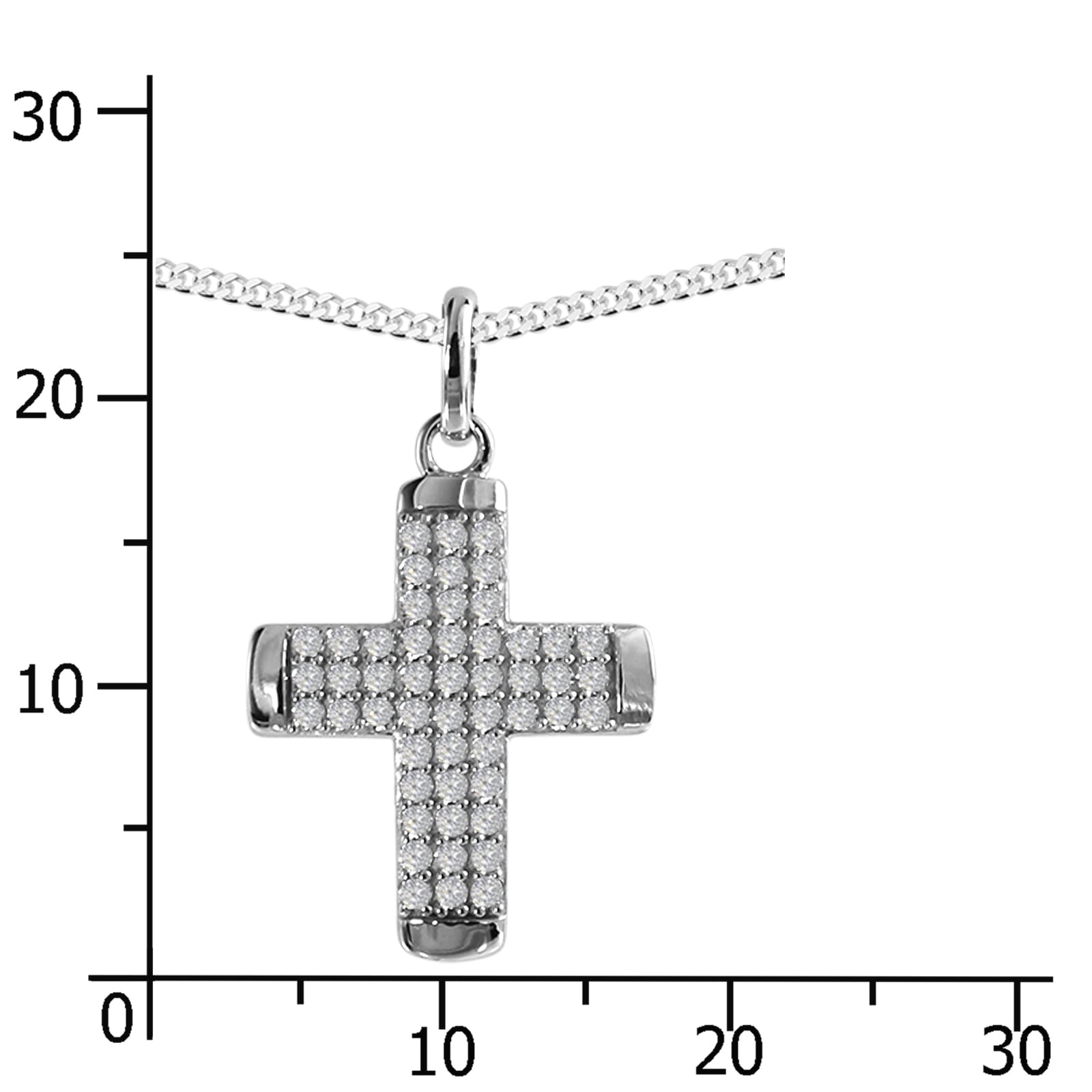OSTSEE-SCHMUCK Kette mit Anhänger »Ostsee-Schmuck Kette mit Anhänger Kreuz 17 x 14 mm«, (2 tlg.)