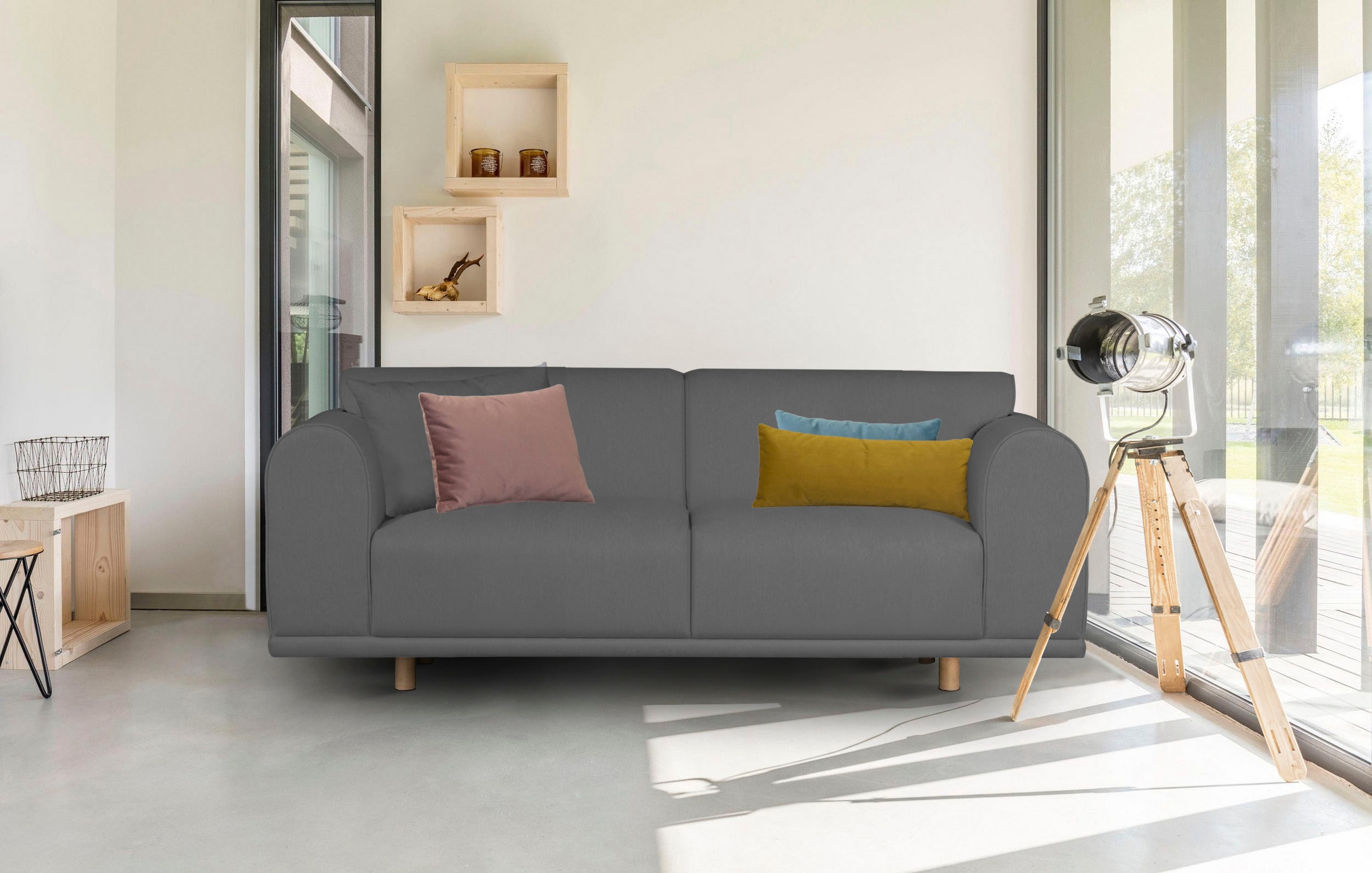 OTTO home 3-Sitzer »Maroon« in skandinavischem Design, mit losen Kissen günstig online kaufen