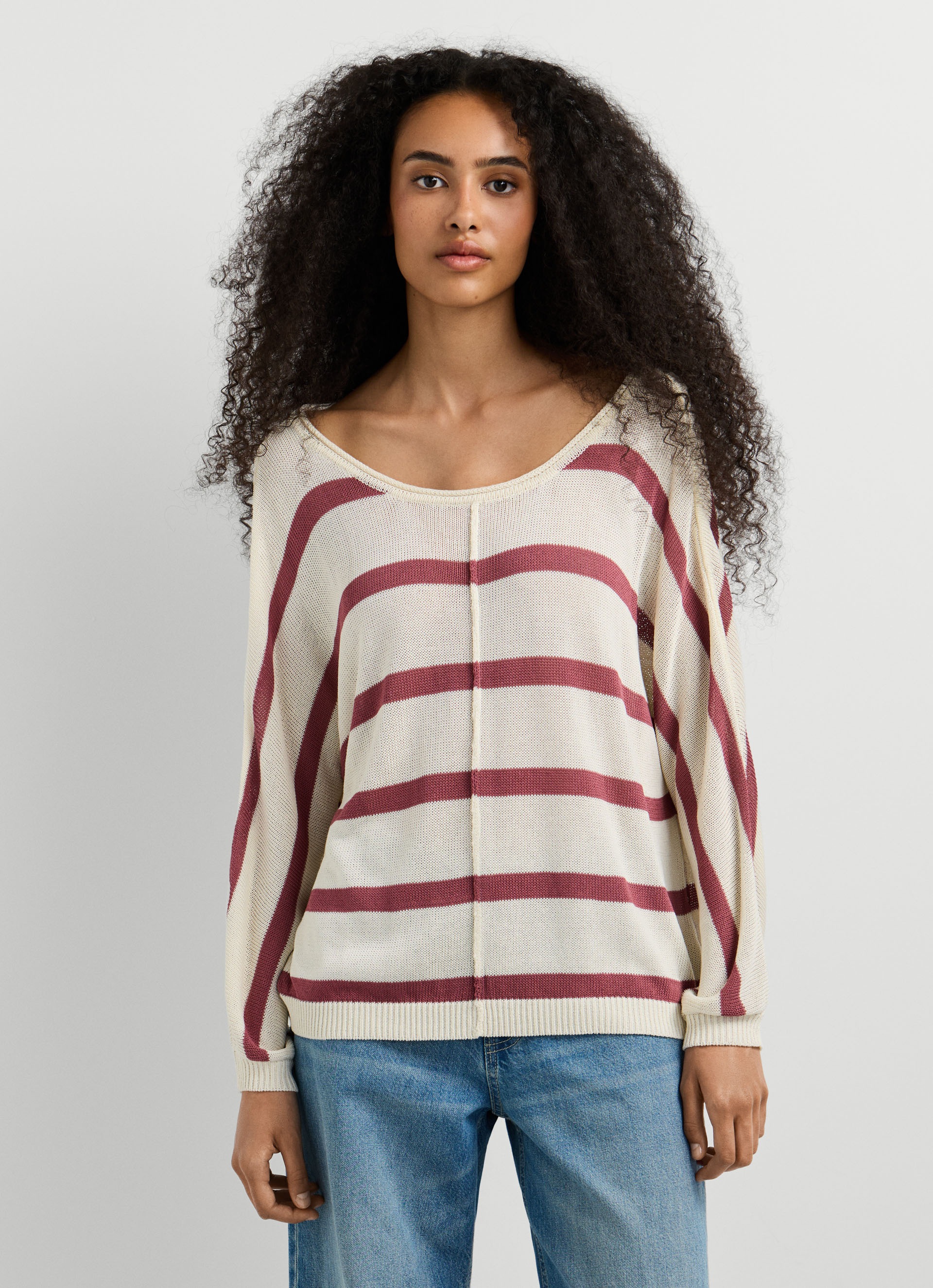 Pepe Jeans Strickpullover »ALBERTA« im Streifen-Design, locker geschnitten