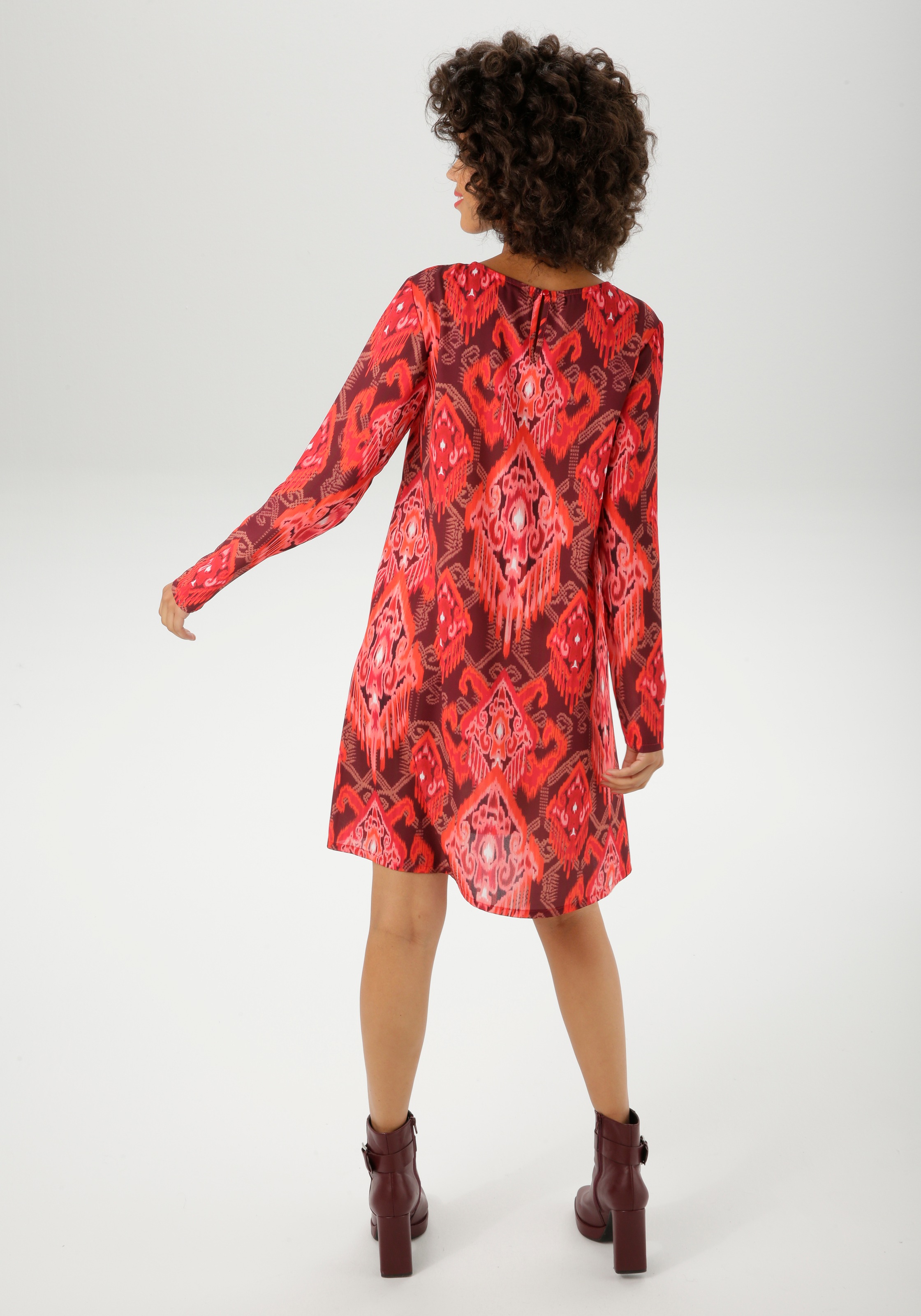 Aniston CASUAL Minikleid, mit farbharmonischem Folklore-Druck - NEUE KOLLEKTION