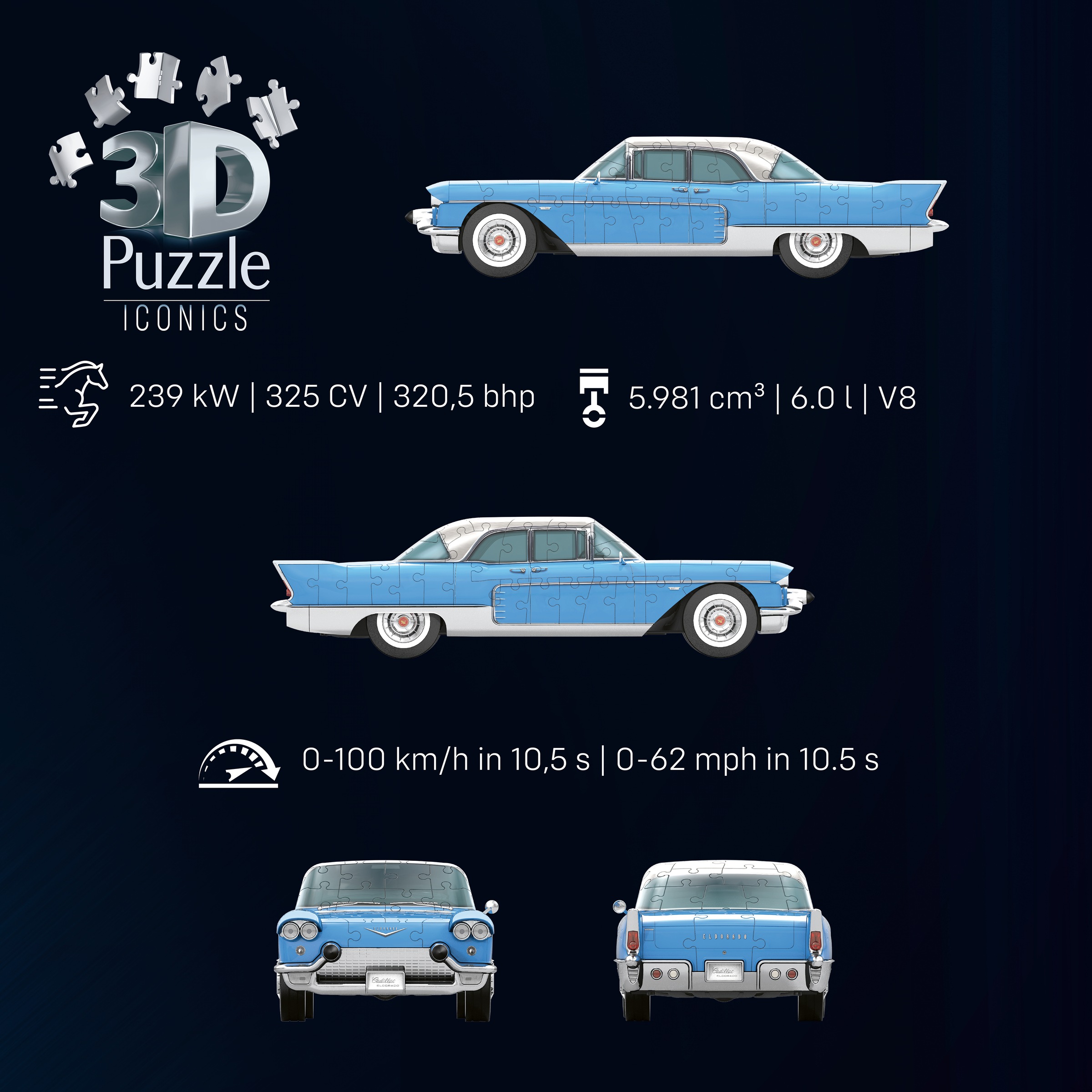 Ravensburger 3D-Puzzle »Iconics: Cadillac Eldorado Brougham« Made in Europe