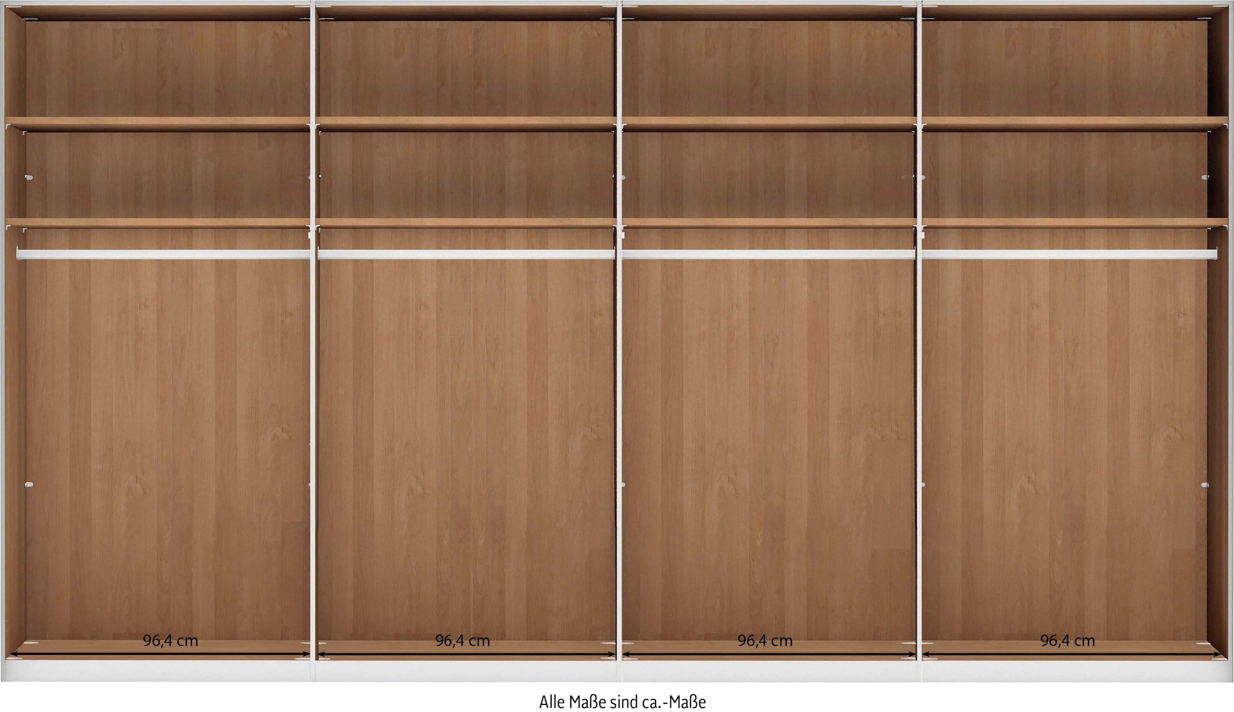 WIEMANN Drehtürenschrank »Cardiff, Massivholztüren in Kombination mit Glas- oder Spiegeltüren«, (4 Breiten, 2 Höhen 216/236cm auswählbar), hochwertiges Design in langlebiger Qualität, viel Stauraum