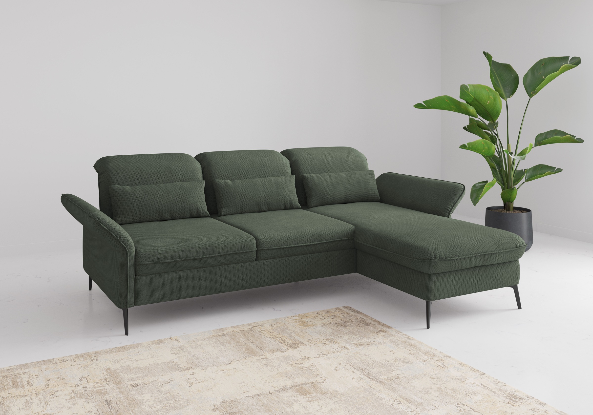 sit&more Ecksofa »Emely, inkl. Sitztiefenverstellung« wahlweise mit Bettfun günstig online kaufen