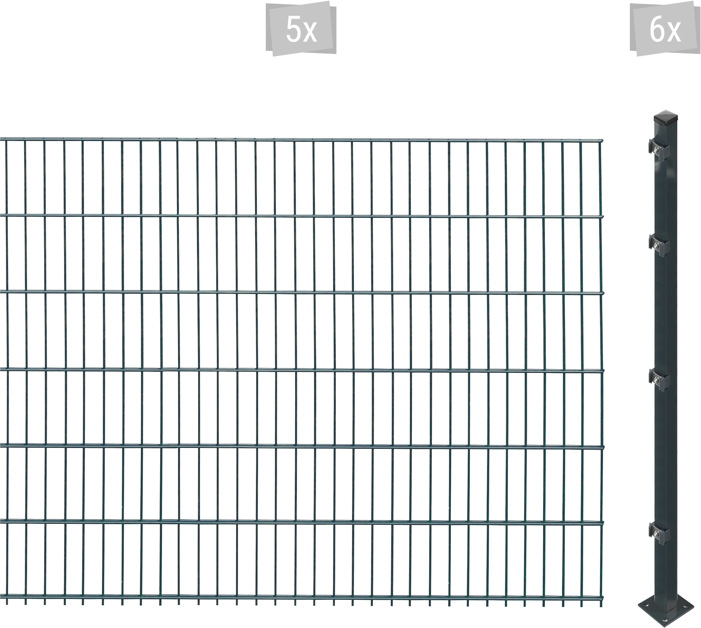 Arvotec Doppelstabmattenzaun »ESSENTIAL 123 zum Aufschrauben«, Zaunhöhe 123 cm, Zaunlänge 2 - 60 m