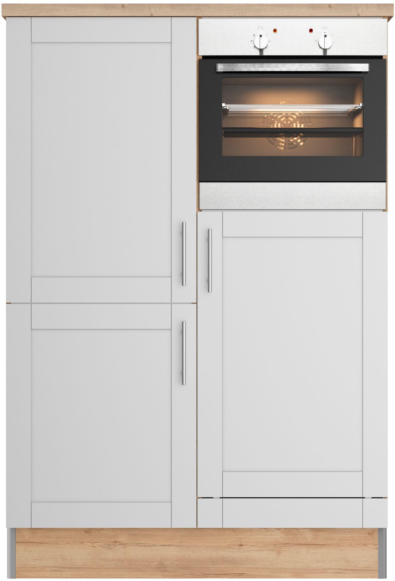 KOCHSTATION Küche »KS-Ahus, Hochschrankmodul«, Breite 120 cm,wahlweise mit E-Geräten,Soft-Close-Funktion