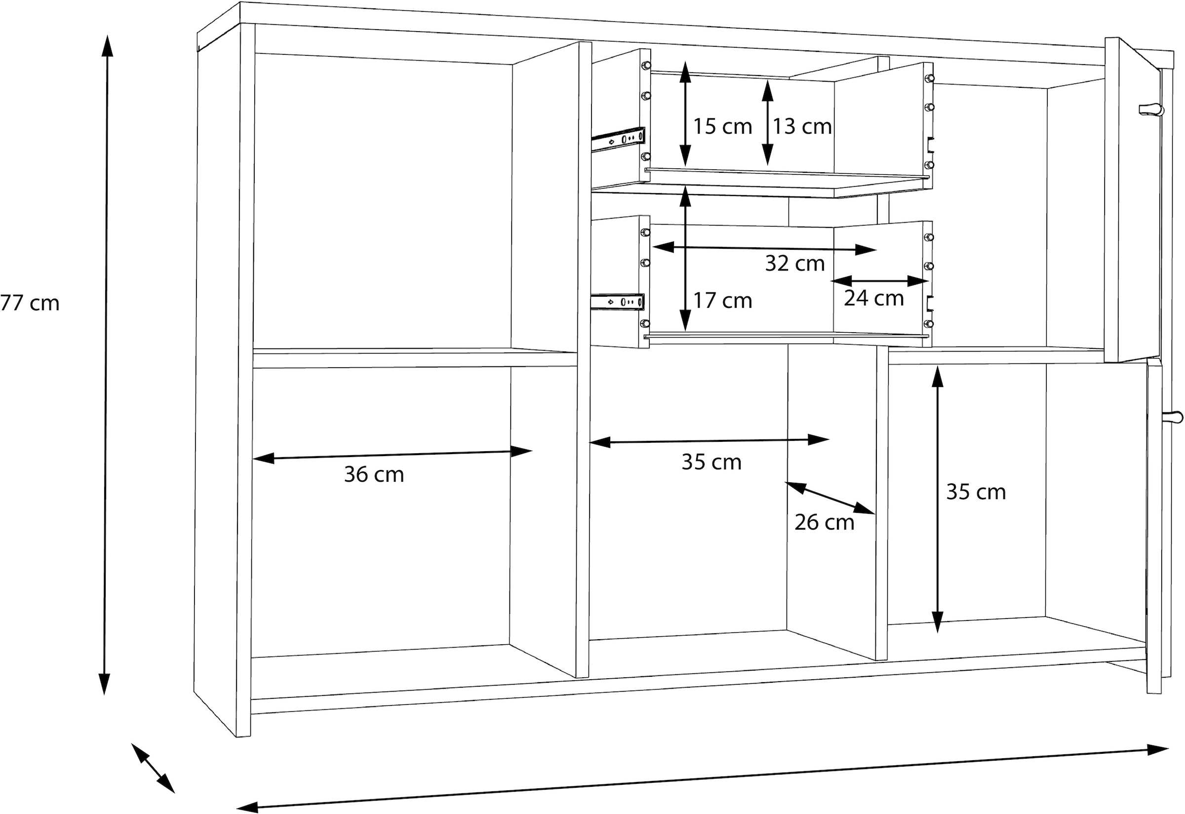 FORTE Kommode »CHEST«, Breite ca. 114 cm