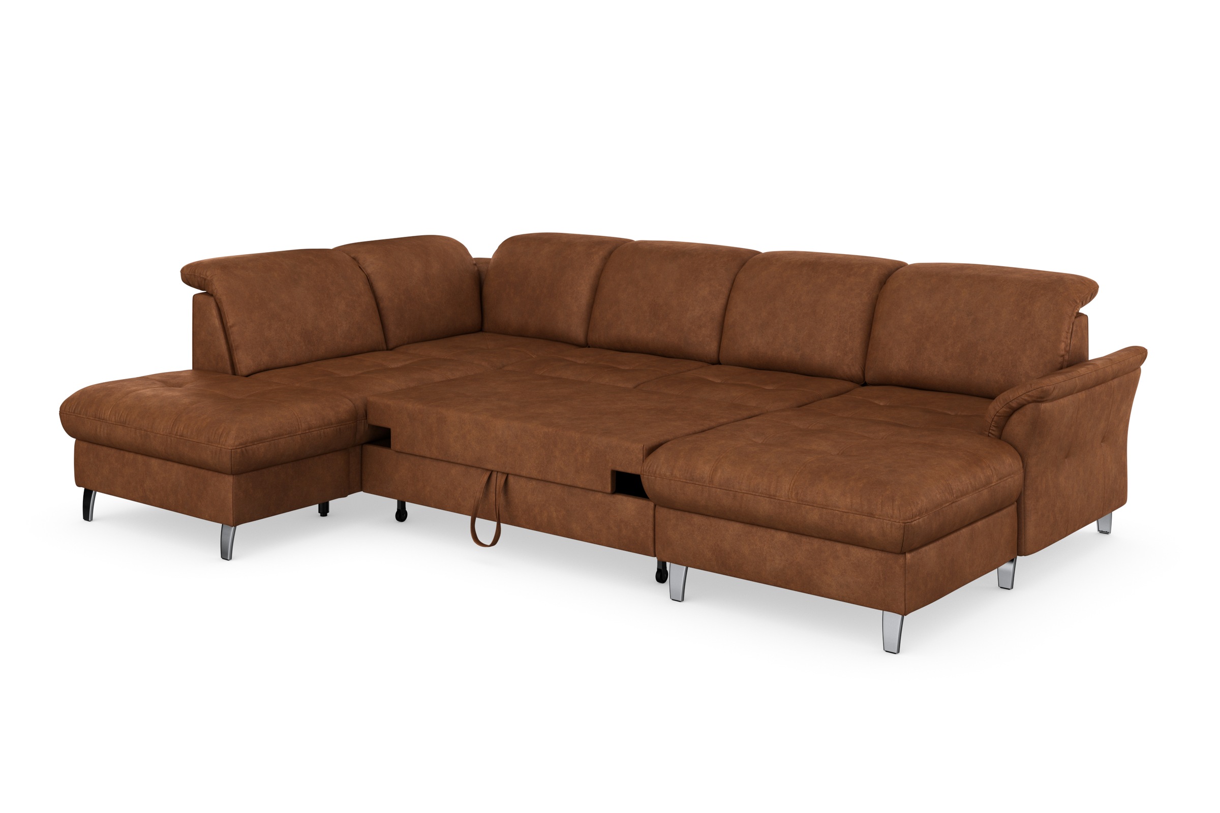 sit&more Wohnlandschaft »Maggiore U-Form«, wahlweise mit Kopfteilverstellung, Bettfunktion und Stauraum
