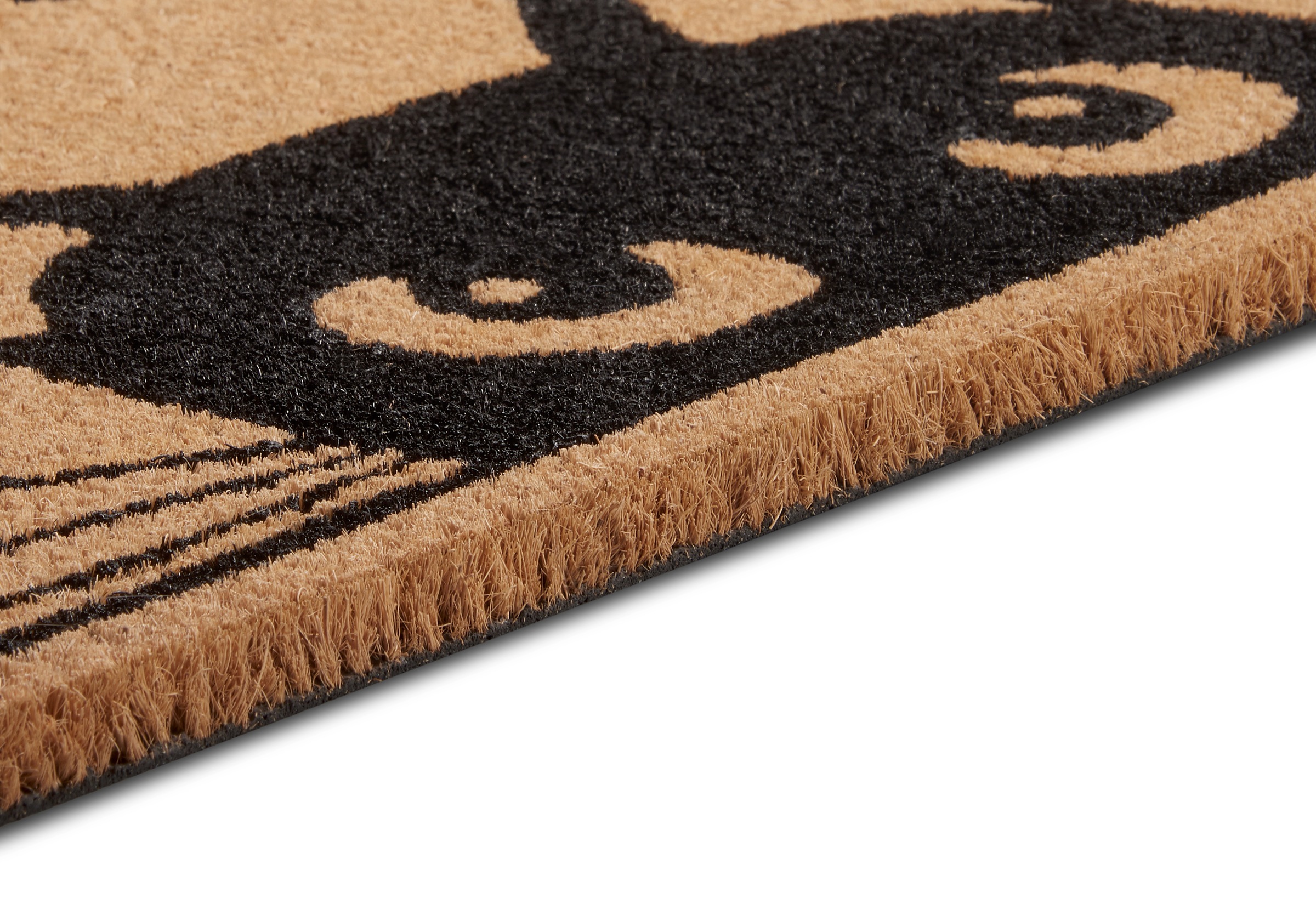 HANSE Home Fußmatte »Kokos Watching Cat, Türmatte«, rechteckig, 15 mm Höhe, Kokos, Schmutzfangmatte, Outdoor, Rutschfest, Innen, Kokosmatte, Flur