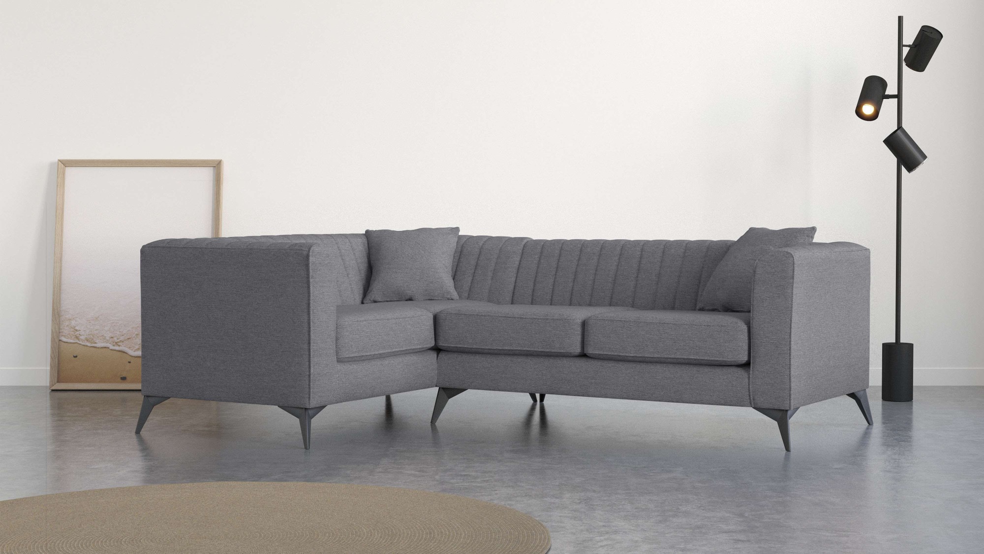 Places of Style Ecksofa »MATTHEW L-Form ideal für kleine Räume, Maße B/T/H: günstig online kaufen