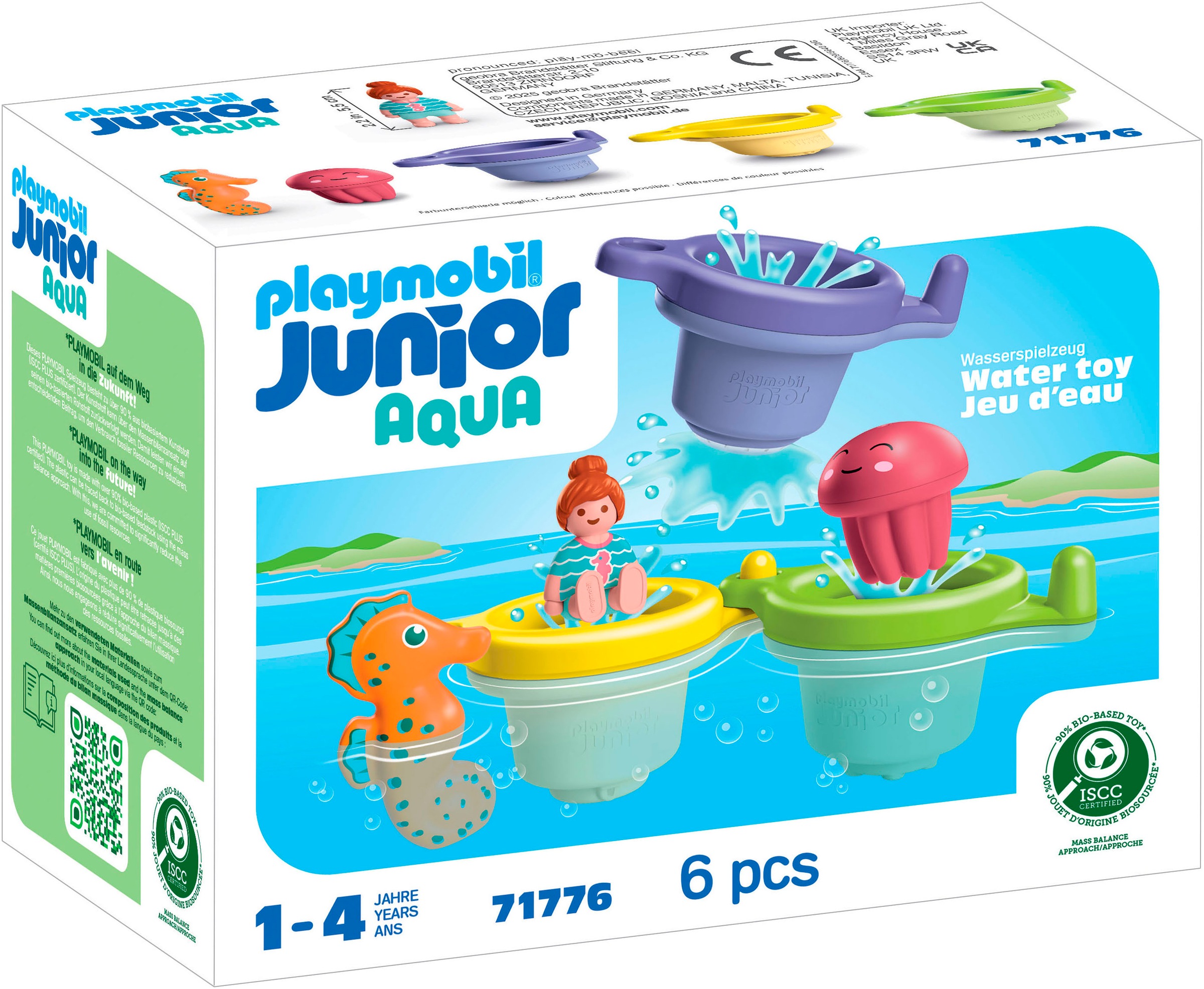 Playmobil® Konstruktions-Spielset »Schwimmbecher mit Wasserspaß (71776), Junior Aqua«, (6 St.), Badespielzeug; Made in Europe